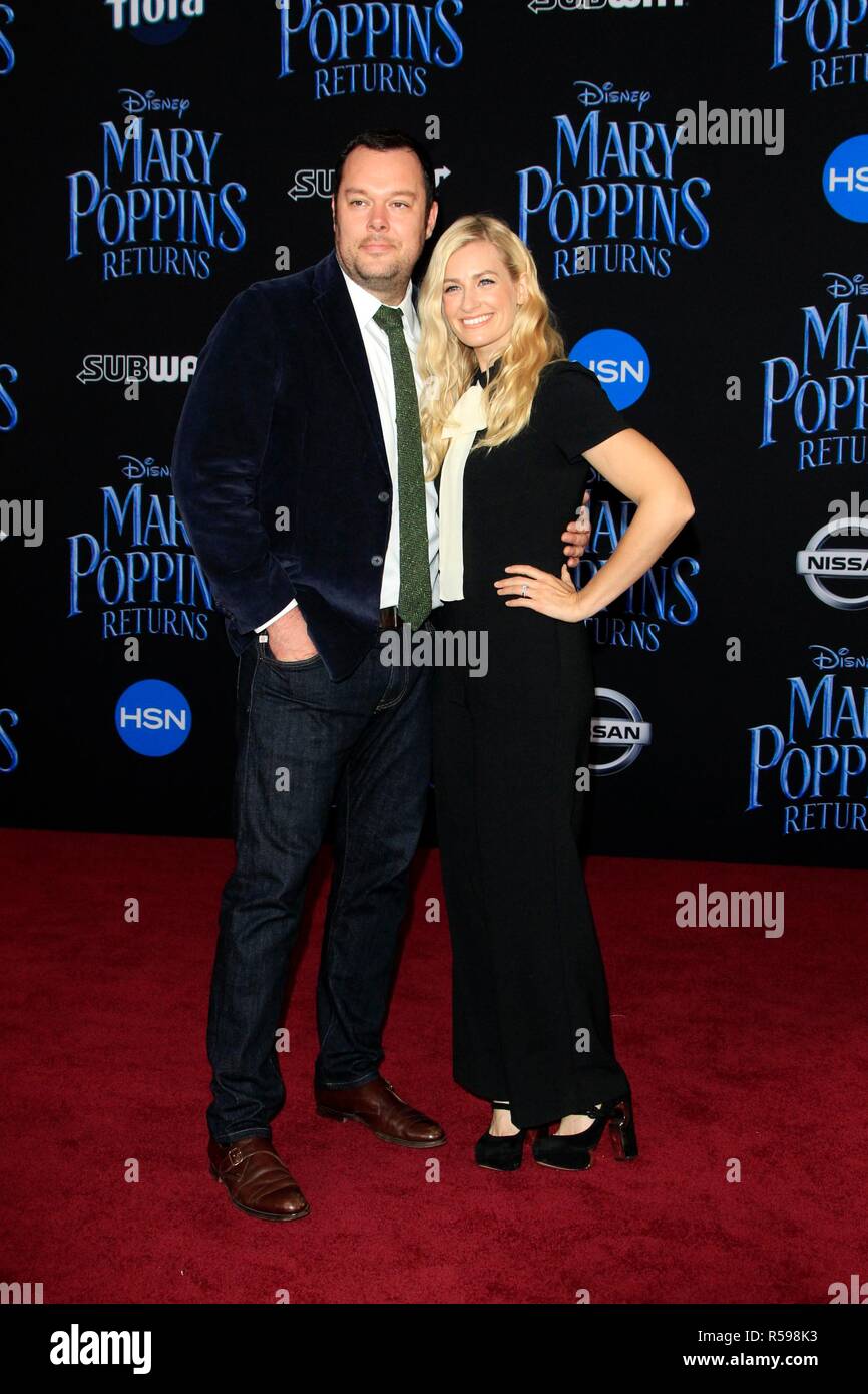 Beth Behrs, Michael Gladis at arrivals for MARY POPPINS RETURNS