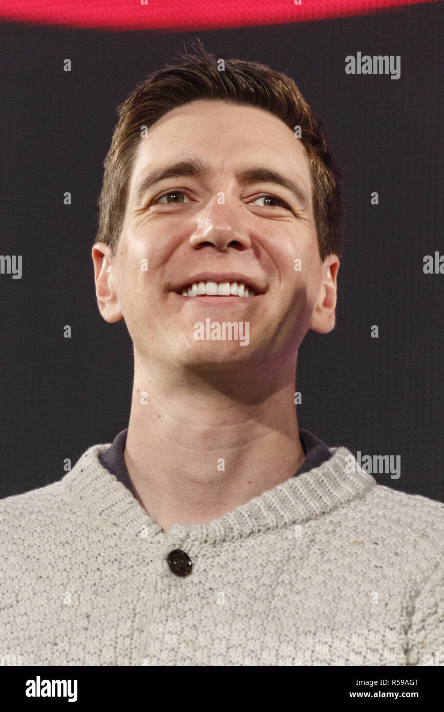 Chiba, Japan. 30th Nov, 2018. Actor Oliver Phelps attends the opening ceremony for the Tokyo Comic Con 2018 at Makuhari Messe International Exhibition Hall in Chiba. Organizers expect approx. 50,000 visitors during the third annual edition of Tokyo Comic Con which is taking place from November 30 to December 2. Credit: Rodrigo Reyes Marin/ZUMA Wire/Alamy Live News Stock Photo