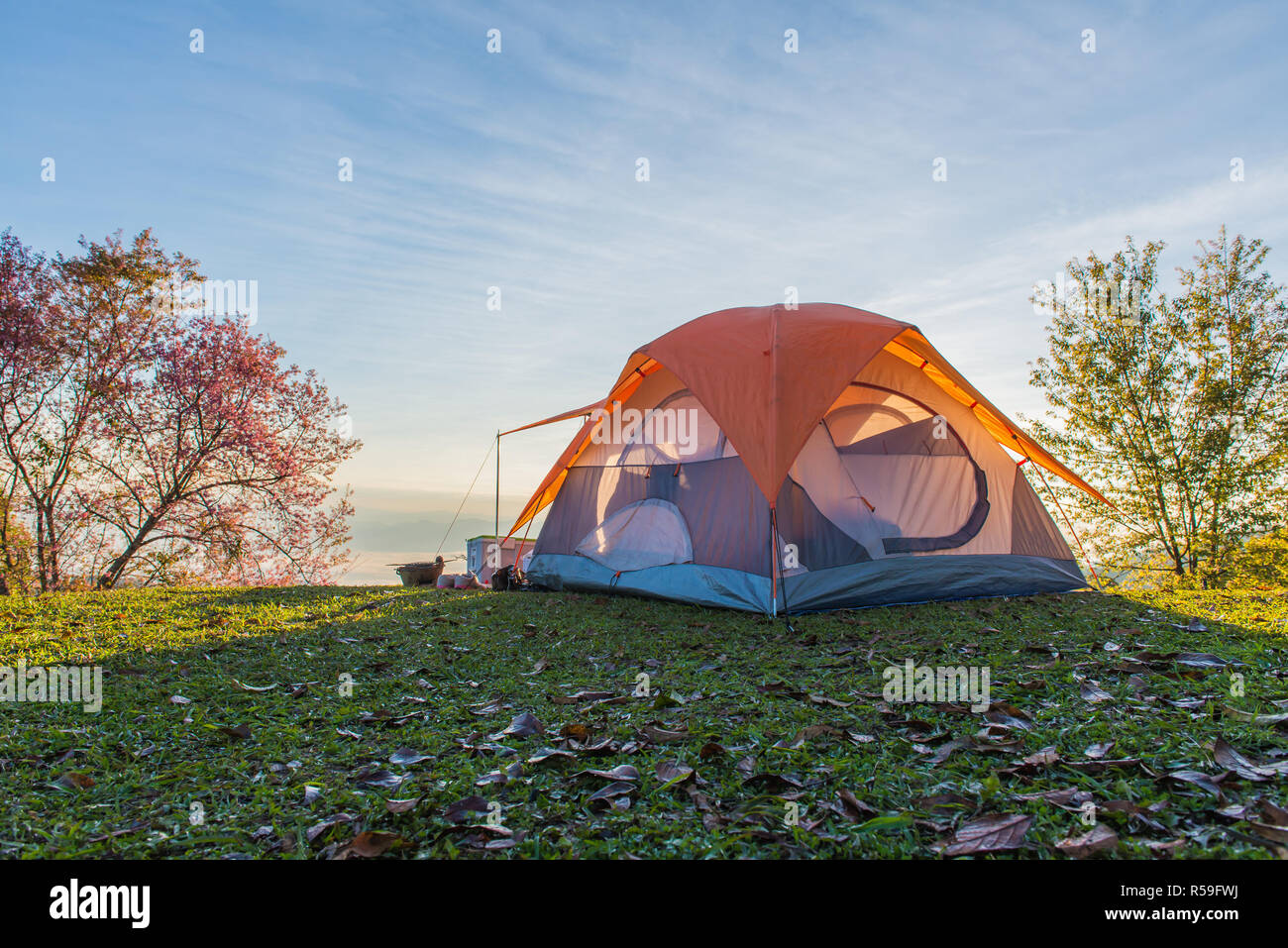 Tent On Top Mountain Sunrise High Resolution Stock Photography And Images Alamy