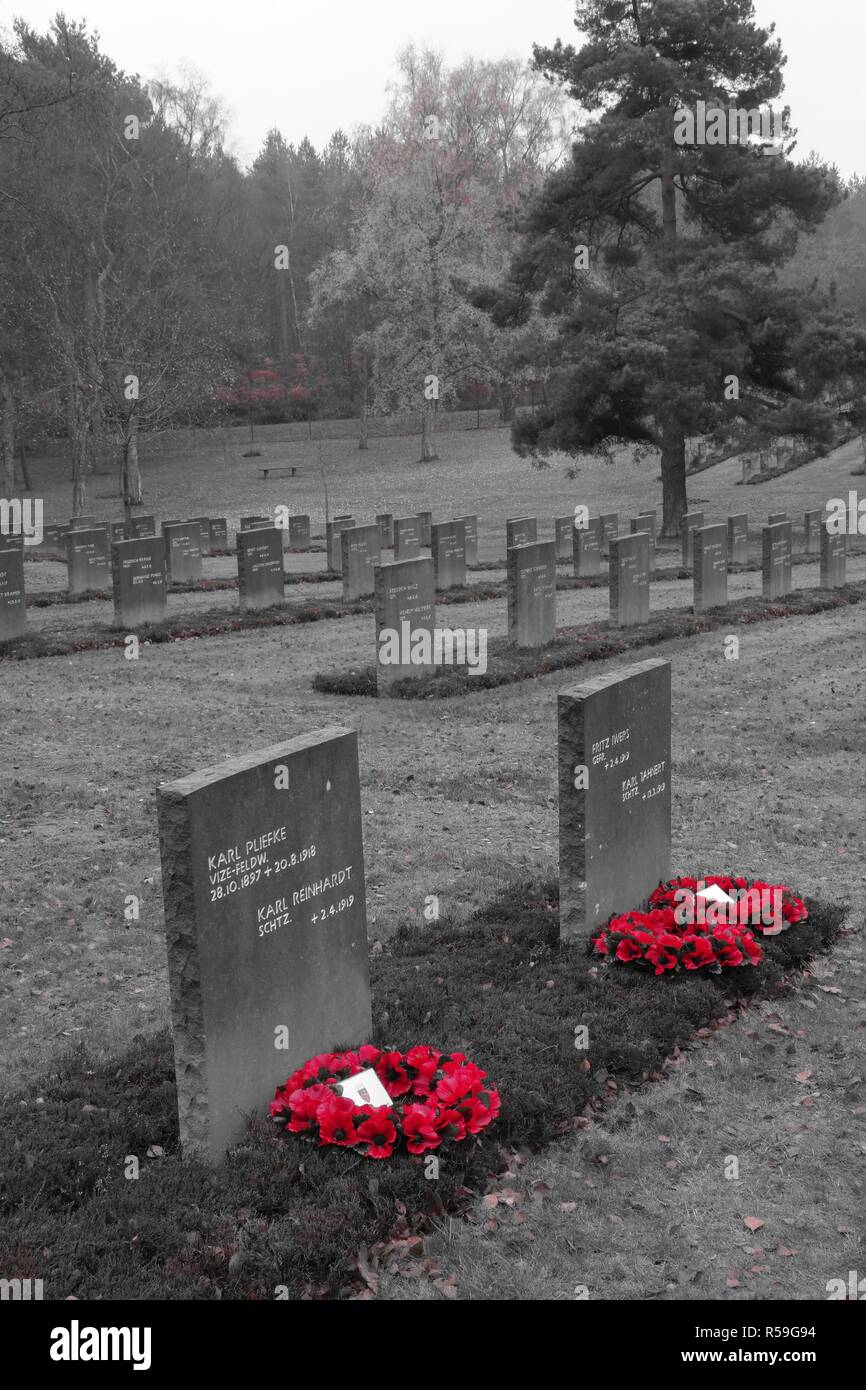 German Military Cemetery, Cannock Chase, Staffordshire, England Stock Photo