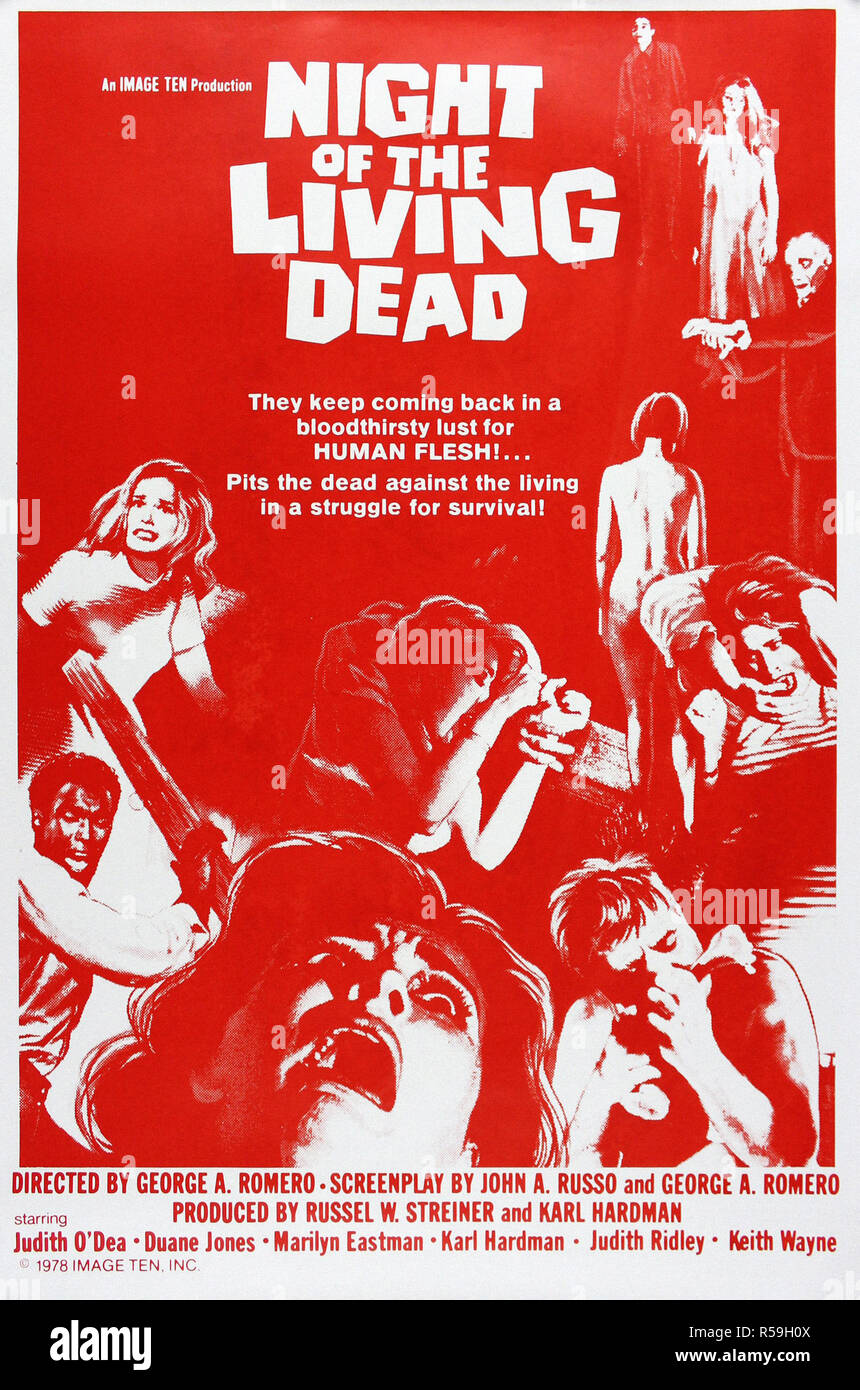 Night Of The Living Dead - Original Movie Poster Stock Photo - Alamy