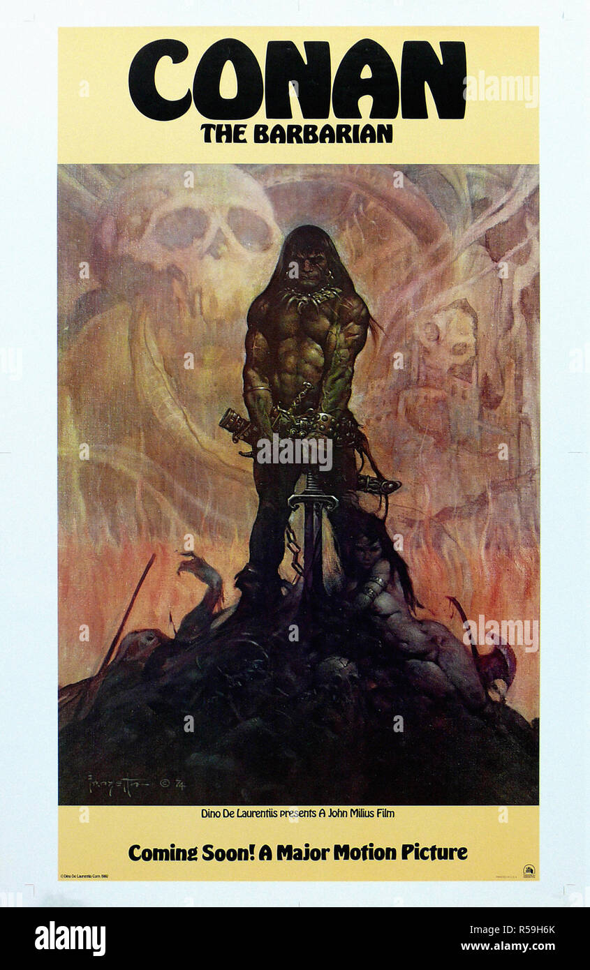 Conan the Barbarian - Original Movie Poster Stock Photo