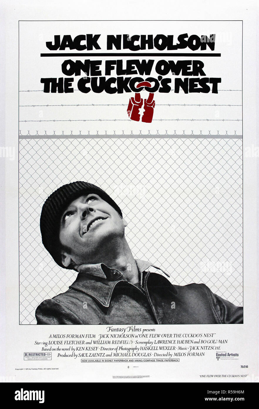 One Flew Over The Cuckoo S Nest Original Movie Poster Stock Photo Alamy