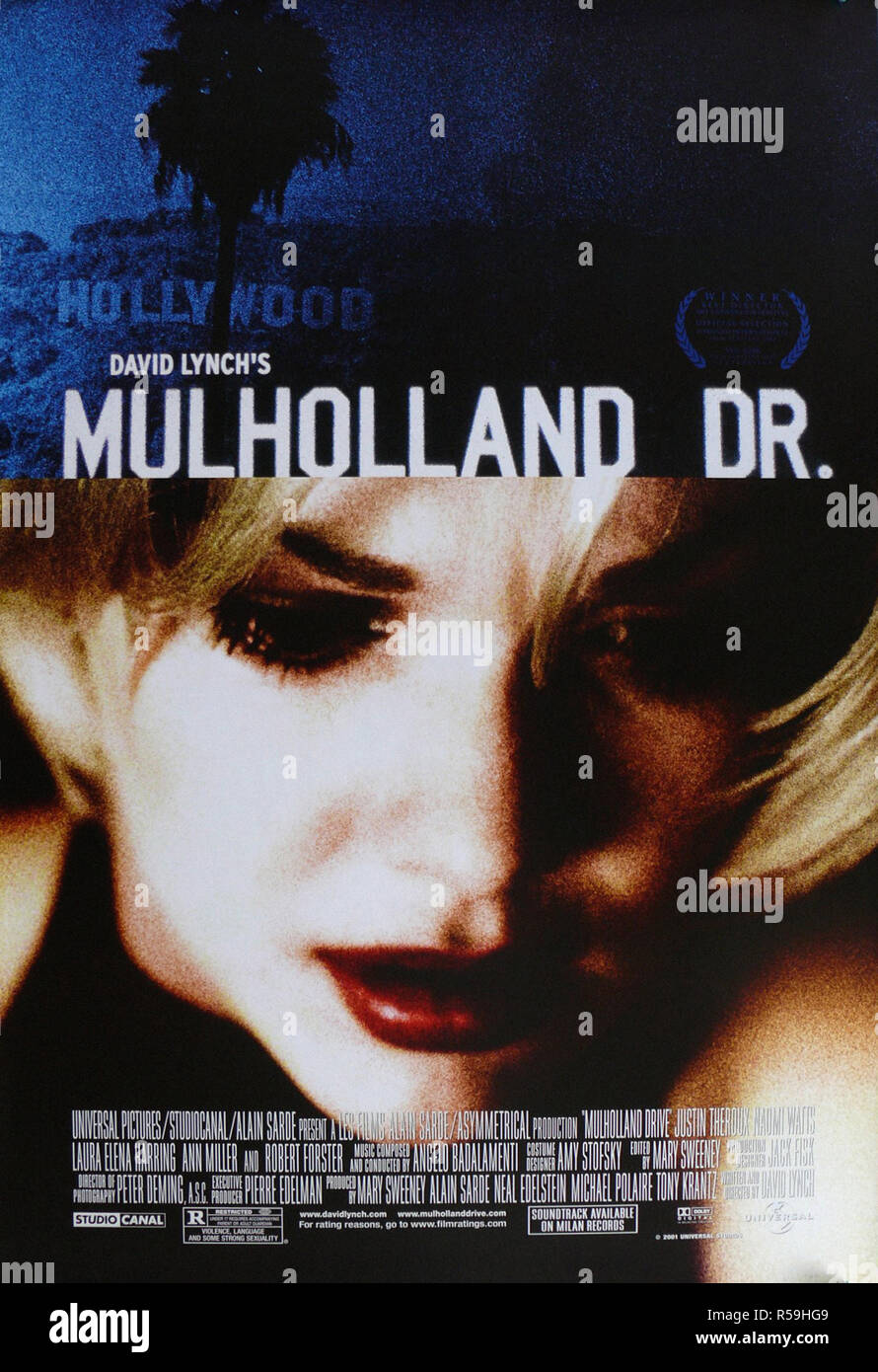 Mulholland Drive Original Movie Poster Stock Photo Alamy