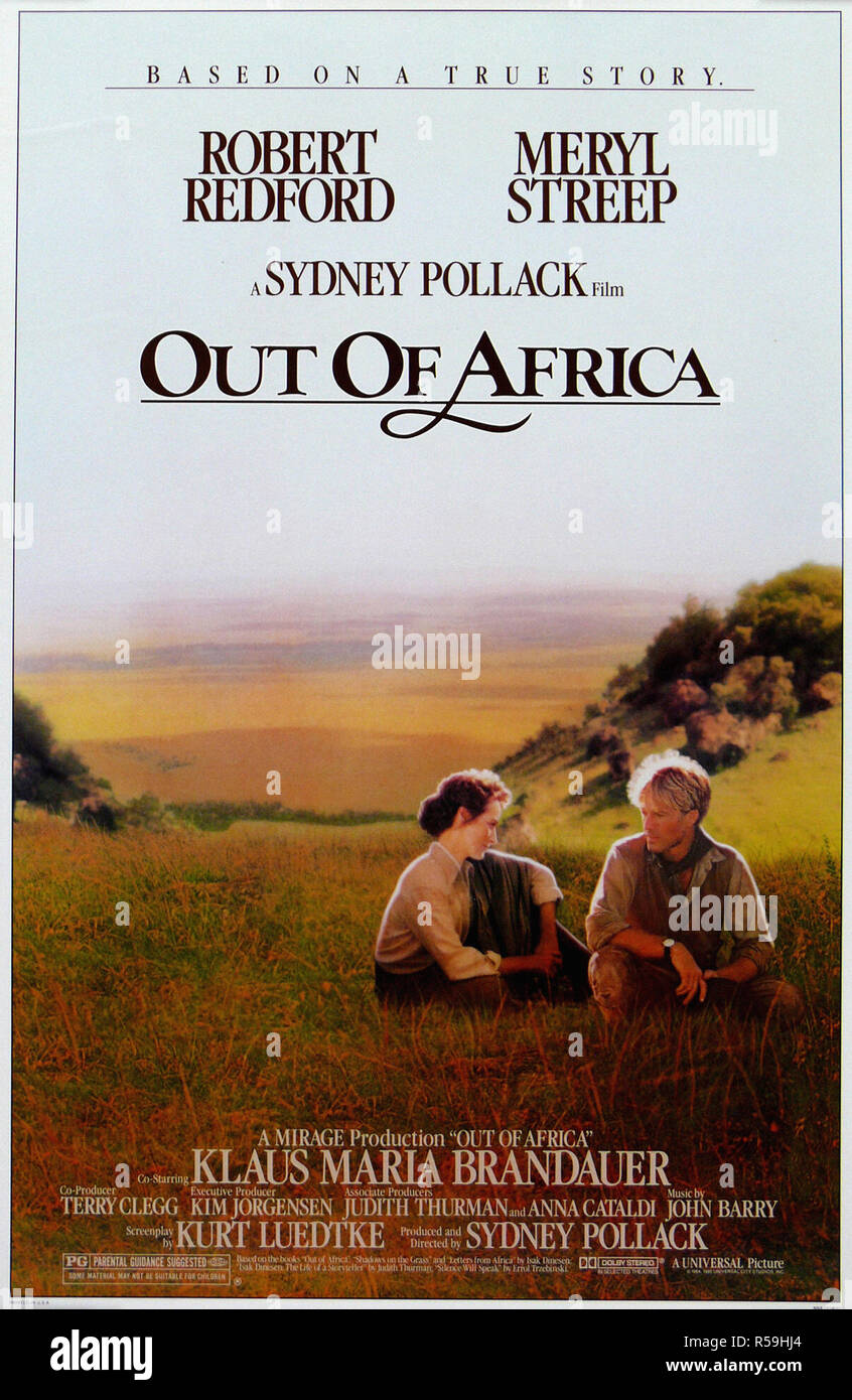 Out of Africa - Original Movie Poster Stock Photo