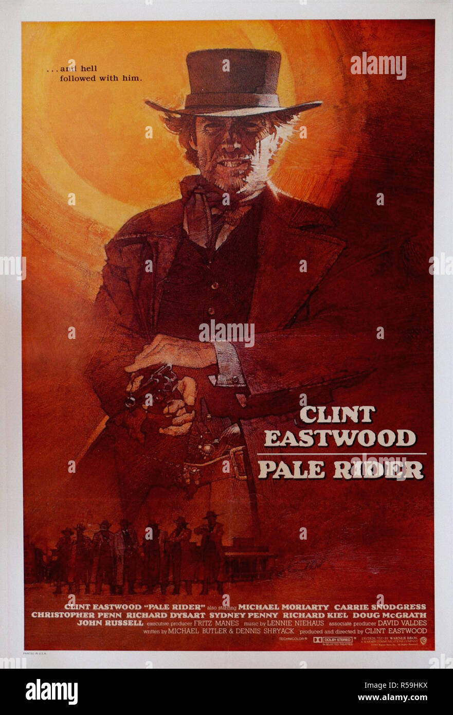 Pale Rider Original Movie Poster Stock Photo Alamy