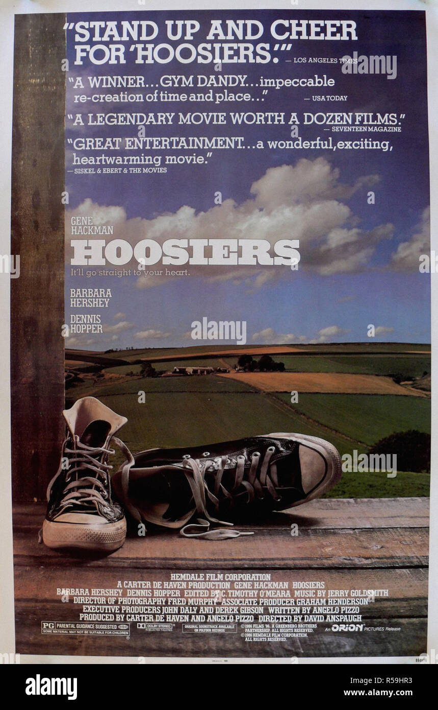 Hoosiers- Original Movie Poster Stock Photo - Alamy