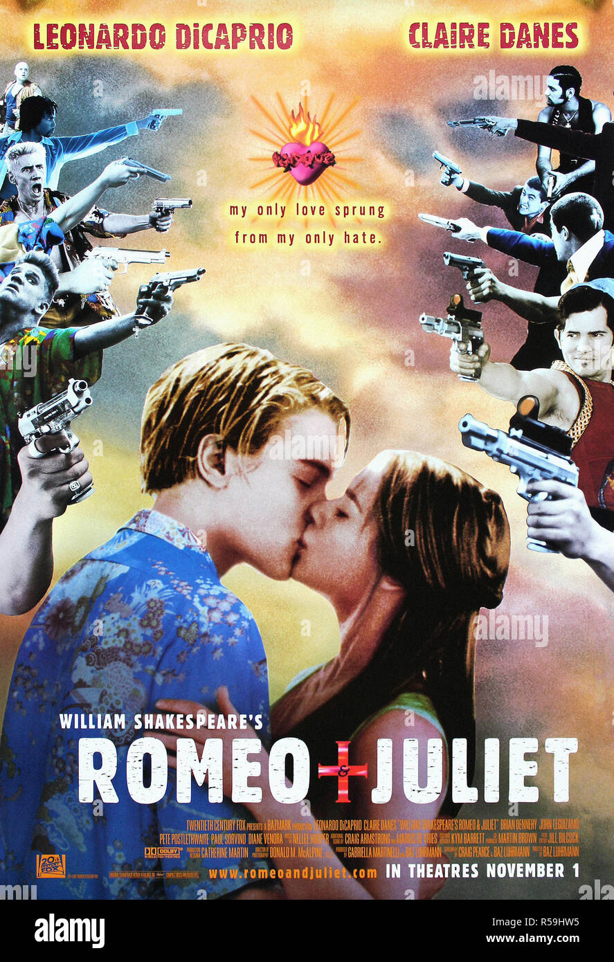 Romeo juliet original movie poster stock photo alamy
