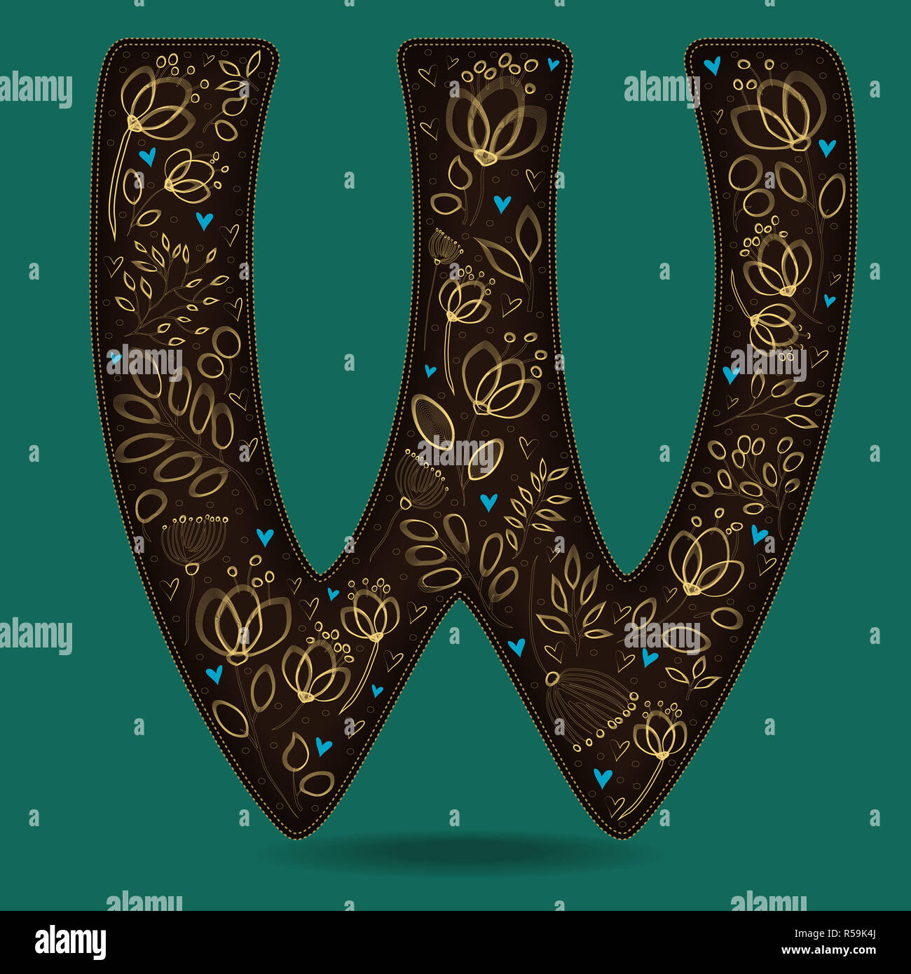 W letter form design hi-res stock photography and images - Alamy