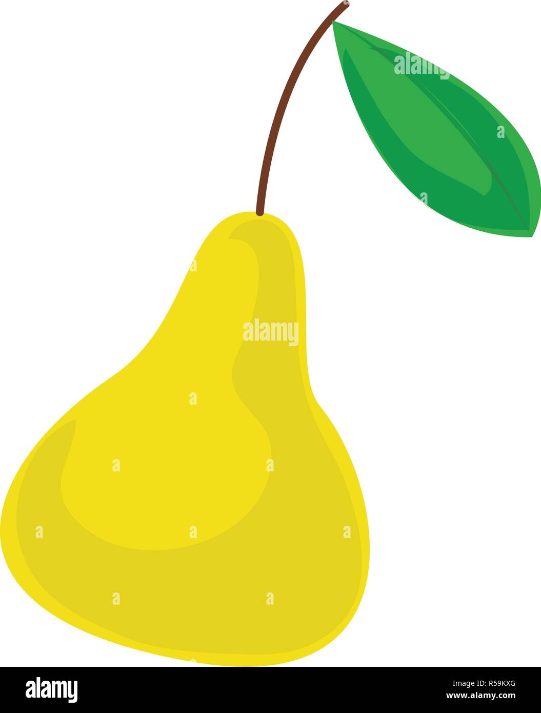 Yellow pear icon. Cartoon of yellow pear vector icon for web design ...