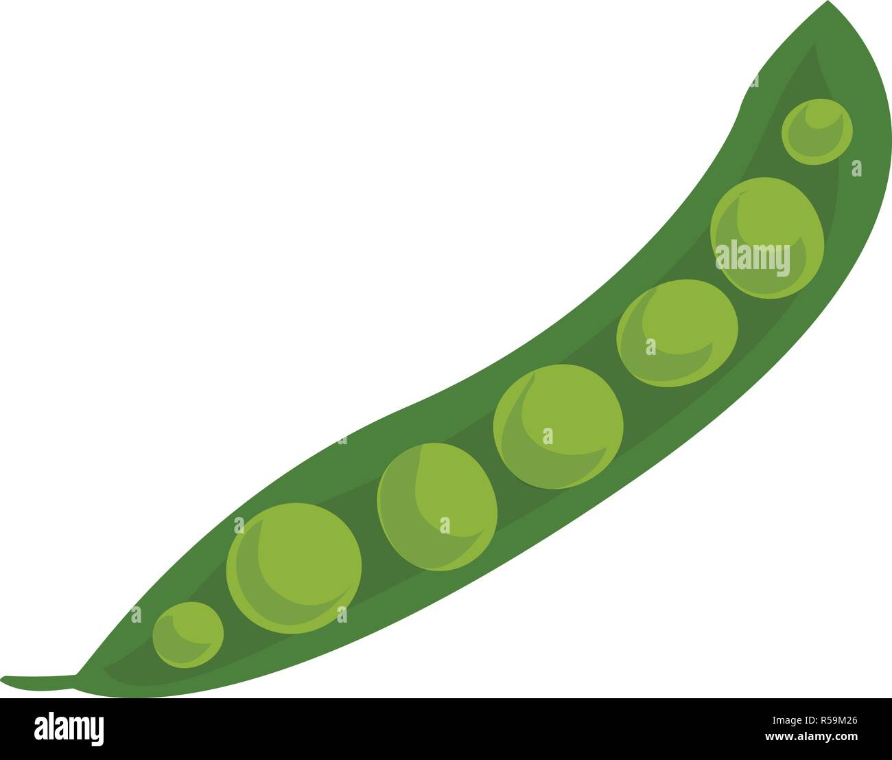 Open green peas icon. Cartoon of open green peas vector icon for web design  isolated on white background Stock Vector Image & Art - Alamy