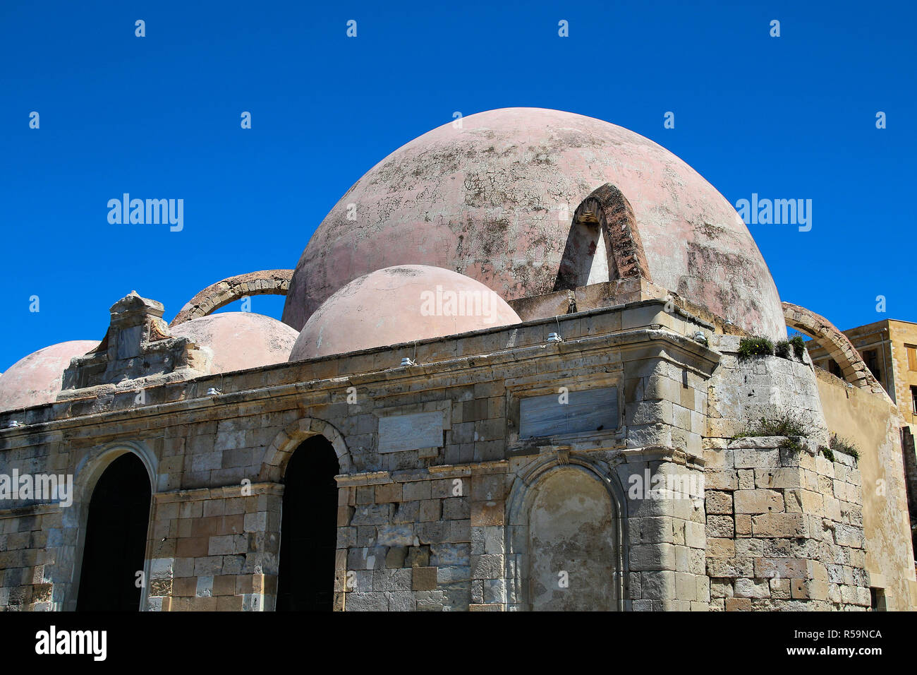 hassan pasha mosque in chania Stock Photo