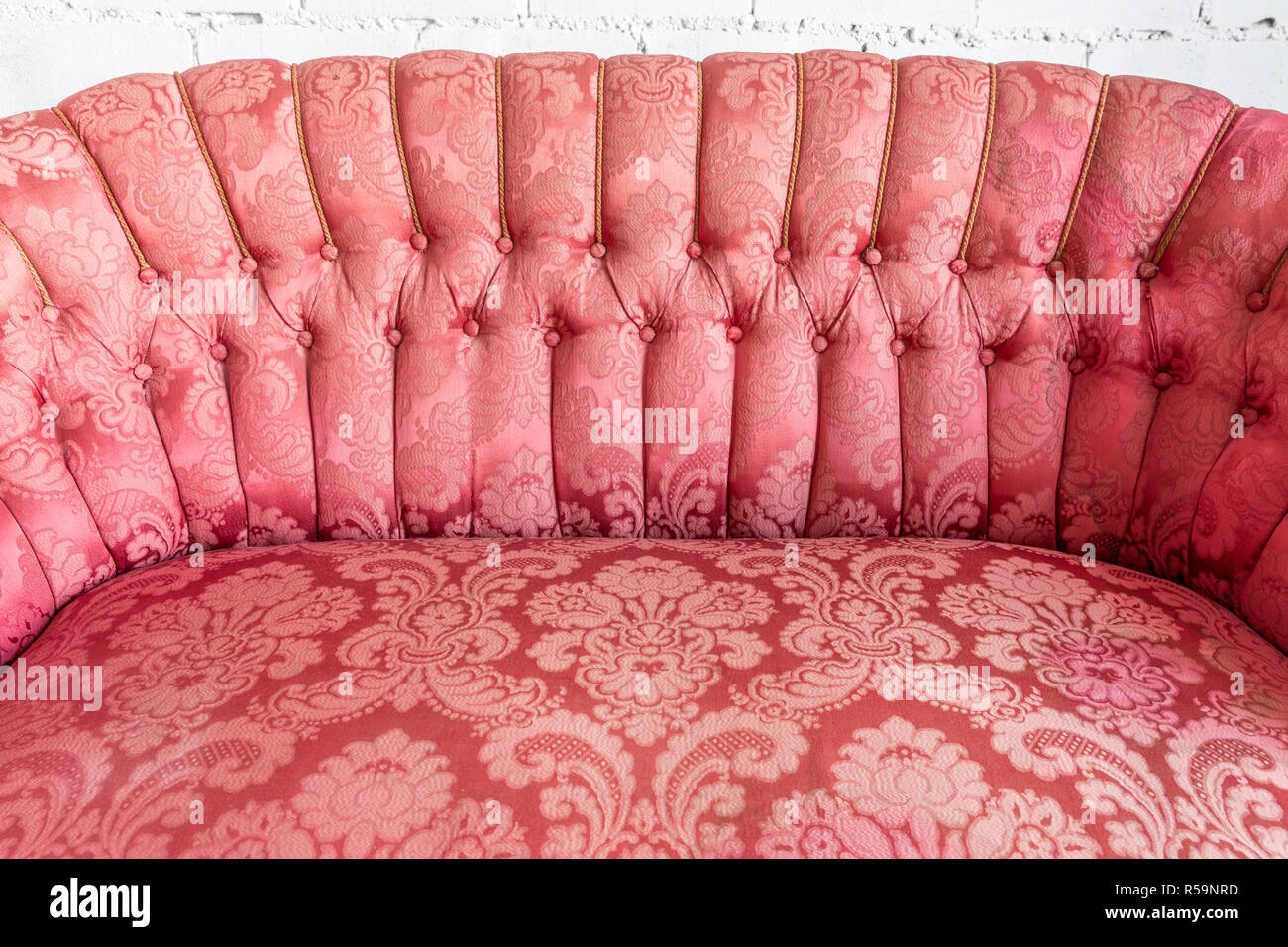 Red sofa couch Stock Photo Alamy