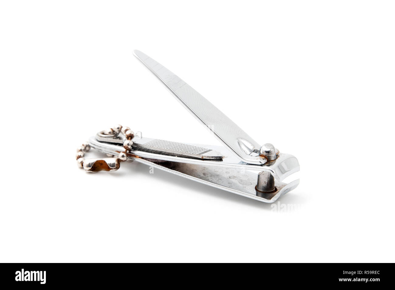 Nail Clipper on a white background Stock Photo