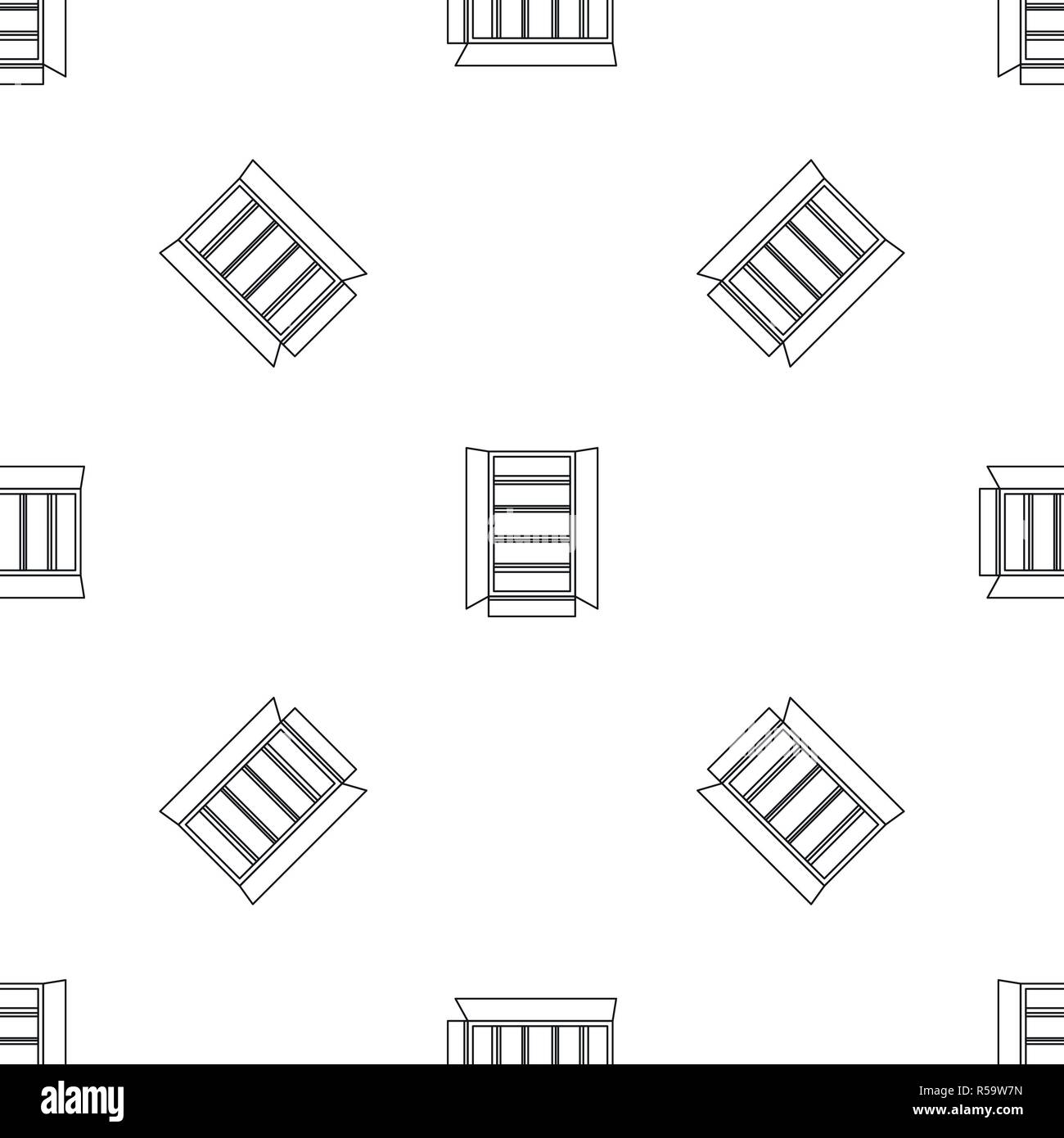 Open glass fridge pattern seamless vector repeat geometric for any web design Stock Vector