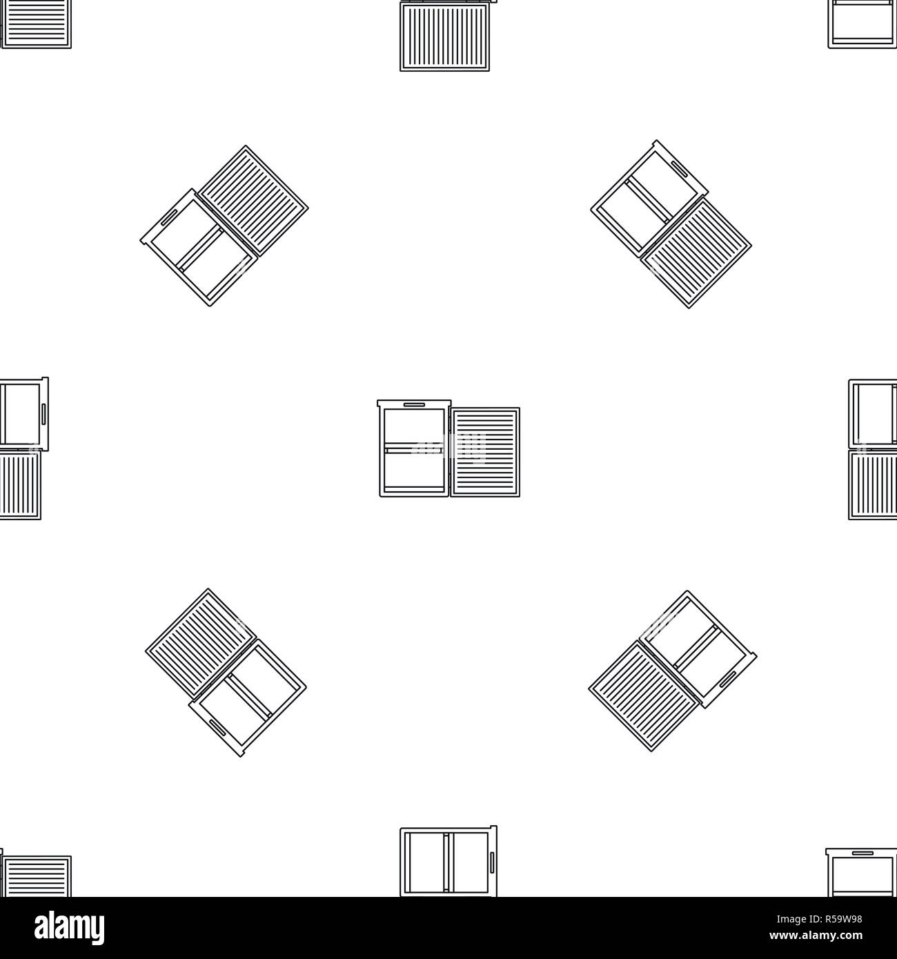 Fridge pattern seamless vector repeat geometric for any web design Stock Vector