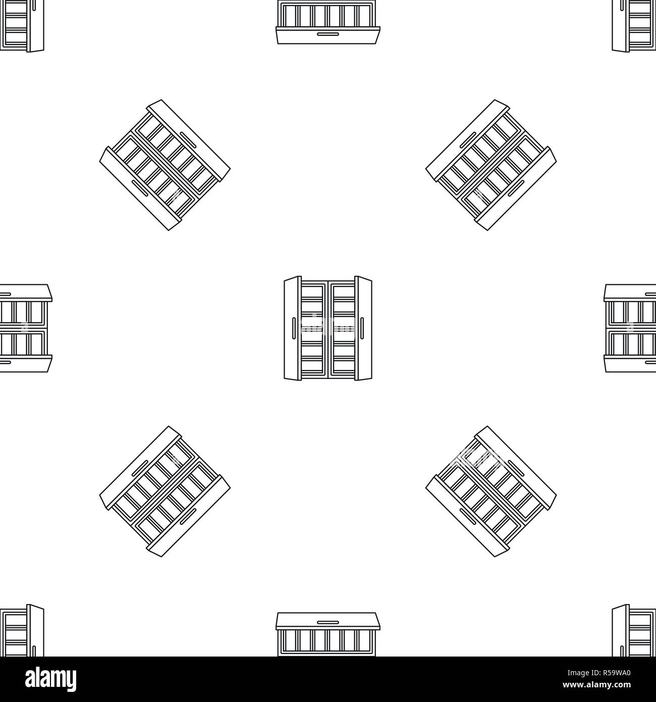 Open fridge pattern seamless vector repeat geometric for any web design Stock Vector
