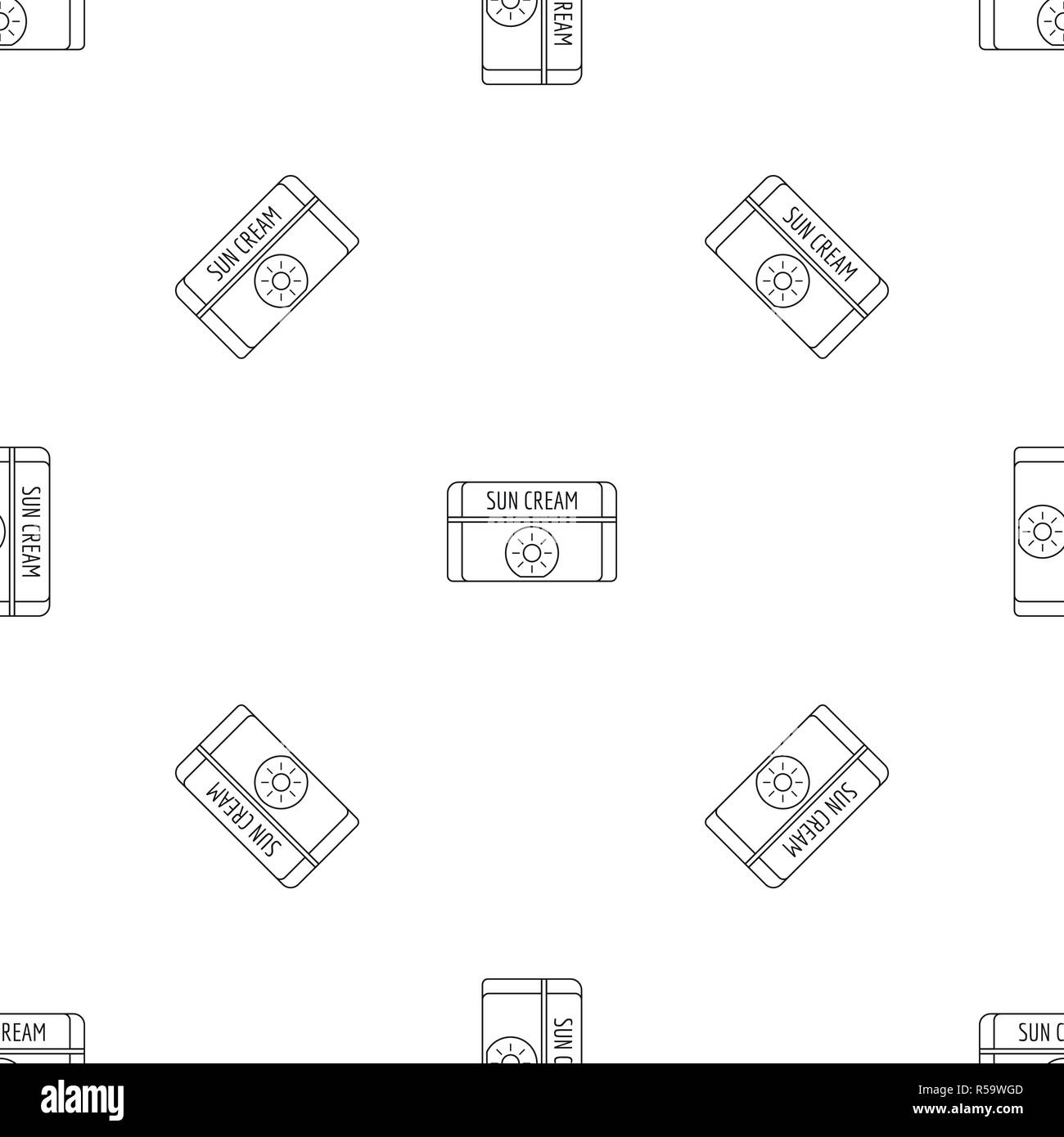 Sun cream pattern seamless vector repeat geometric for any web design Stock Vector