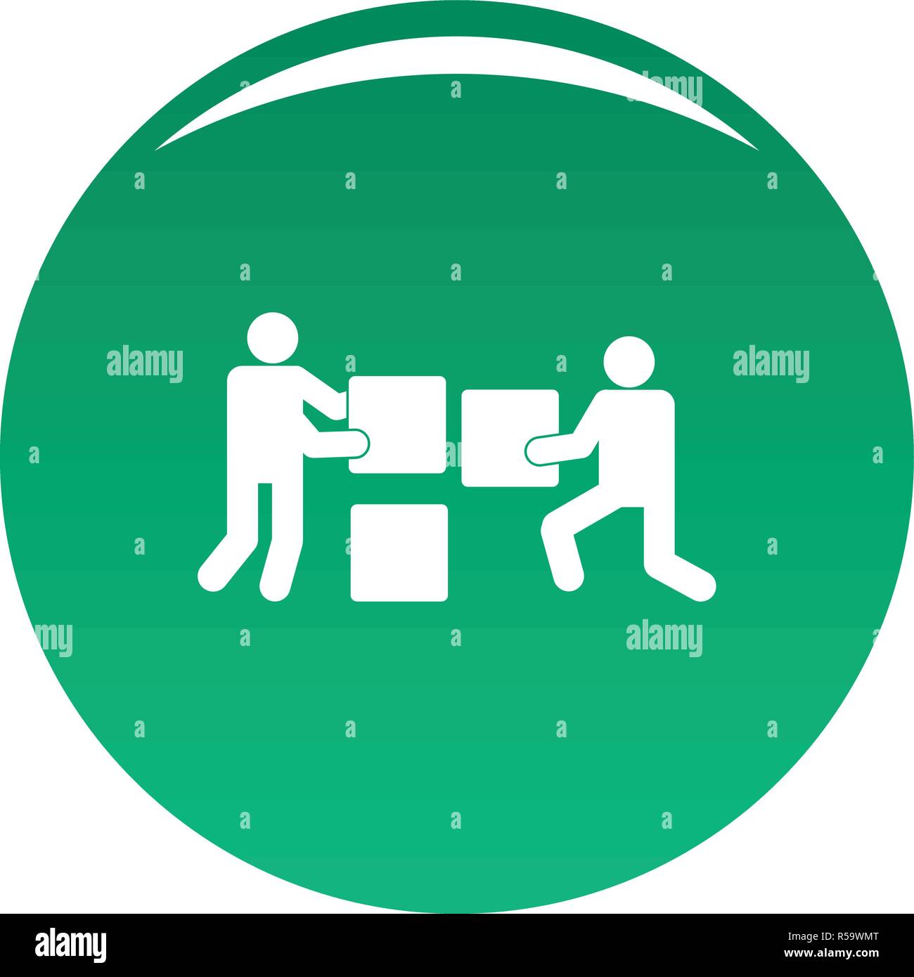 Building teamwork icon. Simple illustration of building teamwork vector ...