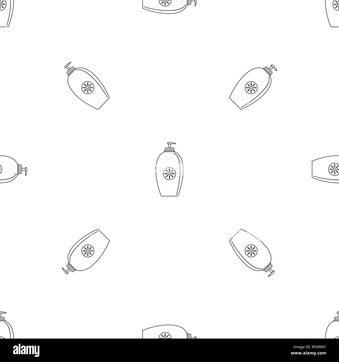 Sun lotion dispenser pattern seamless vector repeat geometric for any web design Stock Vector
