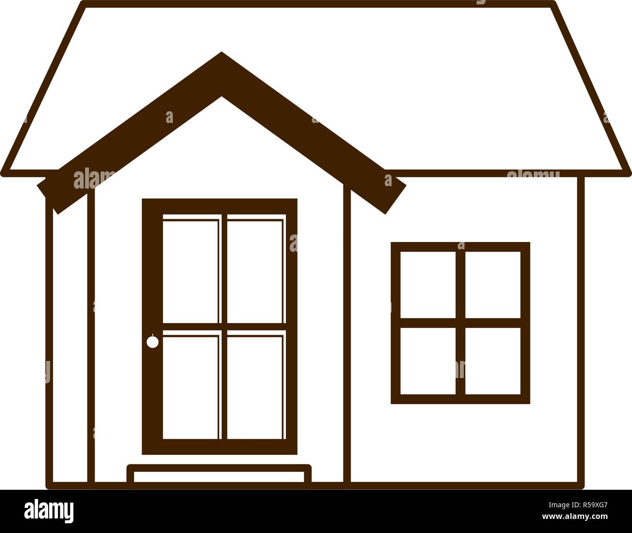 house with front view isolated icon Stock Vector Image & Art - Alamy