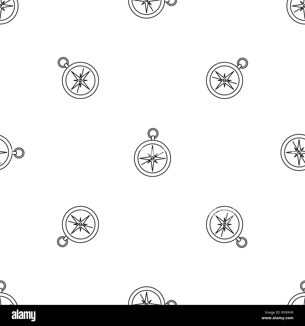 Compass pattern seamless vector repeat geometric for any web design Stock Vector