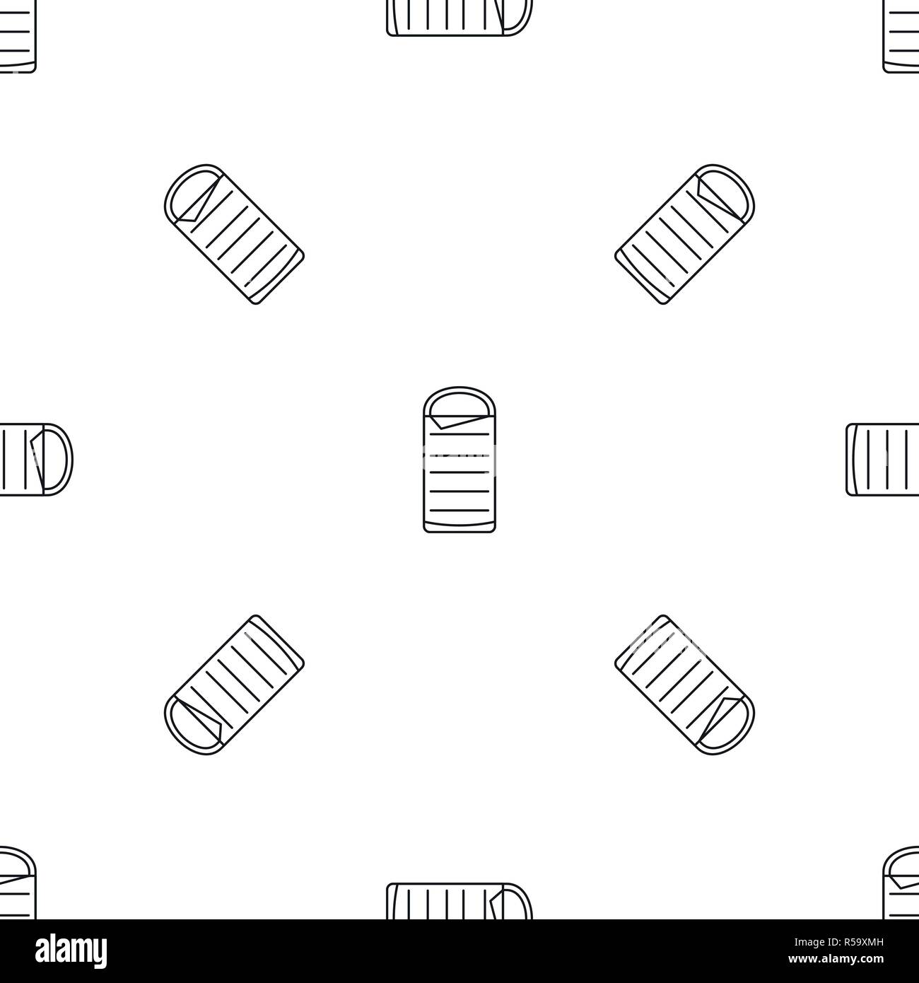 Sleeping bag pattern seamless vector repeat geometric for any web design Stock Vector