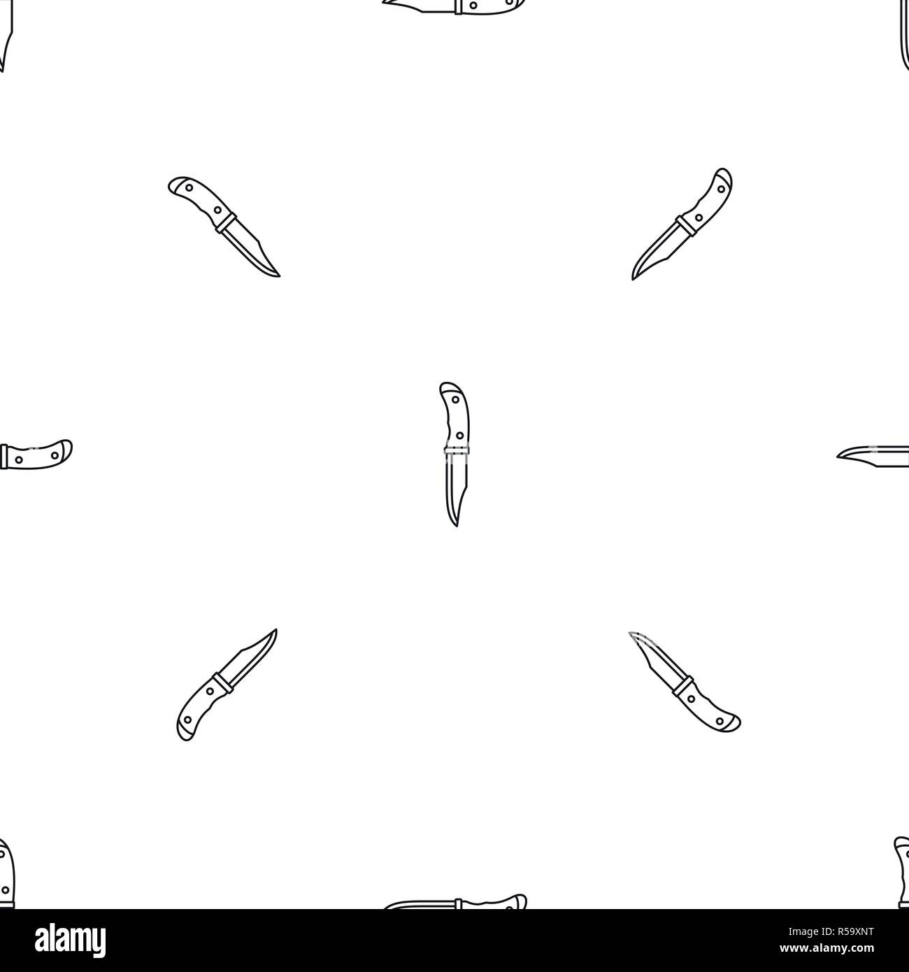 Camp knife pattern seamless vector repeat geometric for any web design Stock Vector