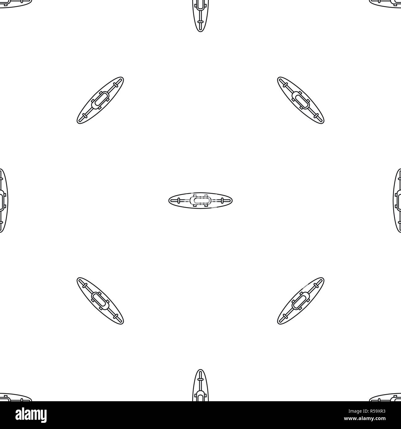 Canoe pattern seamless vector repeat geometric for any web design Stock Vector