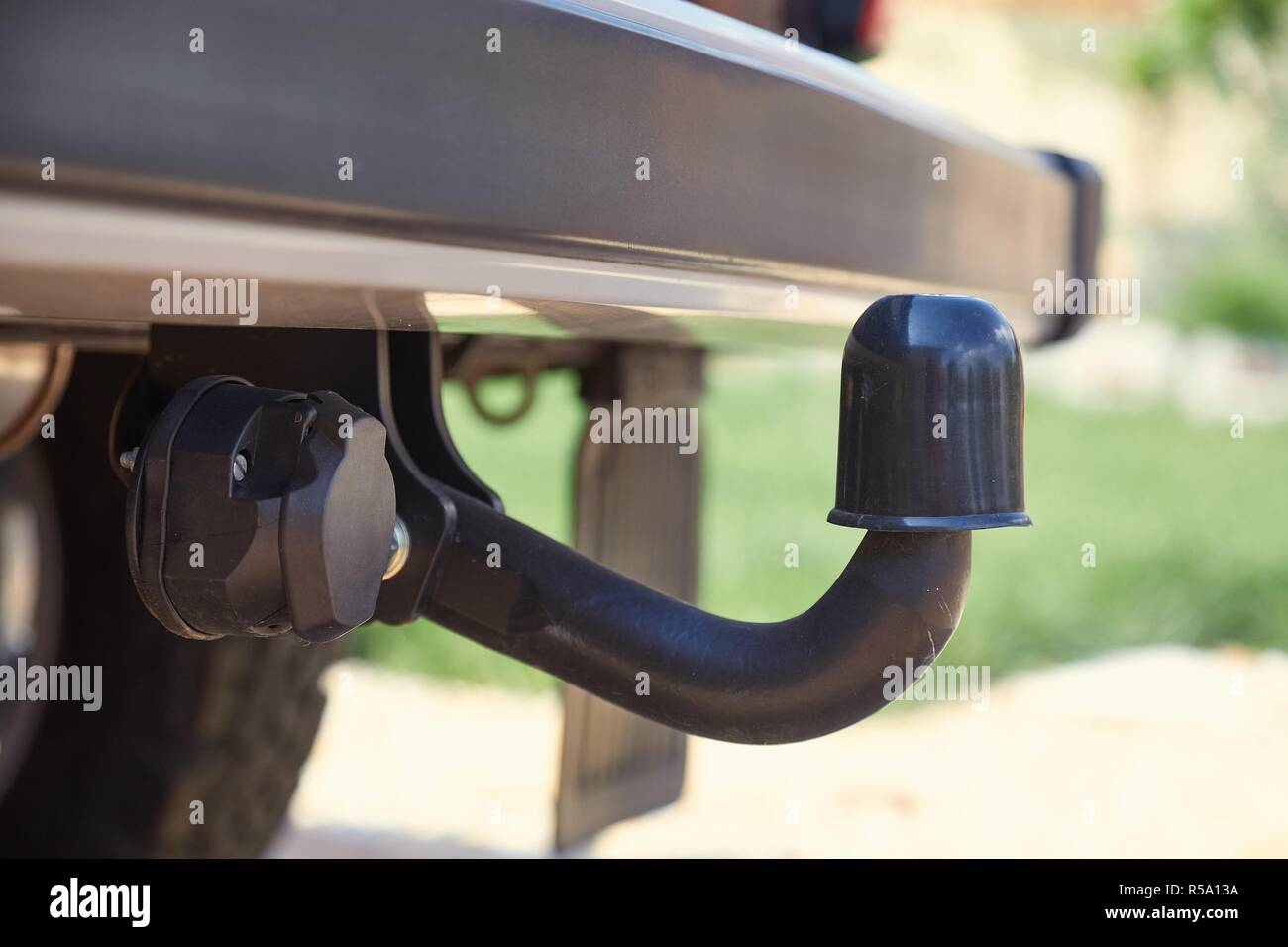 Towbar on a car Stock Photo Alamy