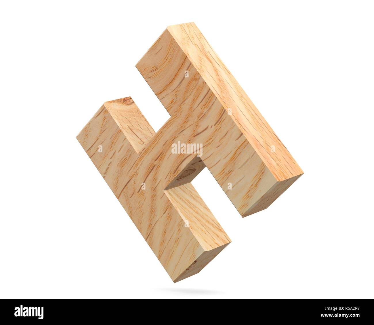 3D decorative wooden Alphabet, capital letter H Stock Photo - Alamy