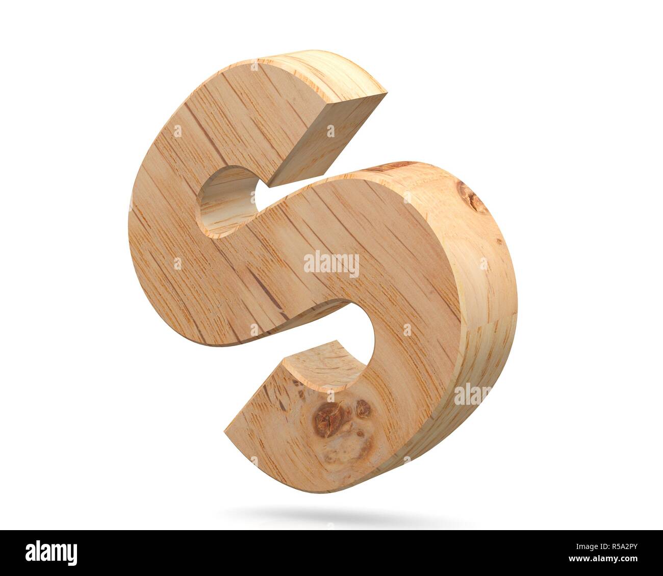 3D decorative wooden Alphabet, capital letter S Stock Photo - Alamy