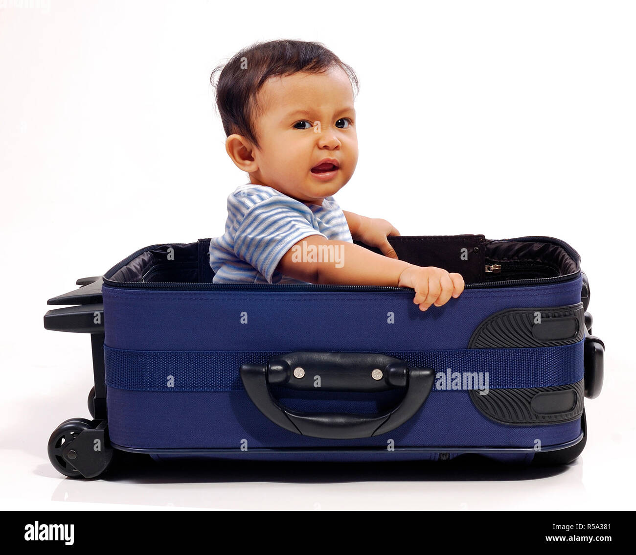 Baby in the Suitcase Stock Photo Alamy