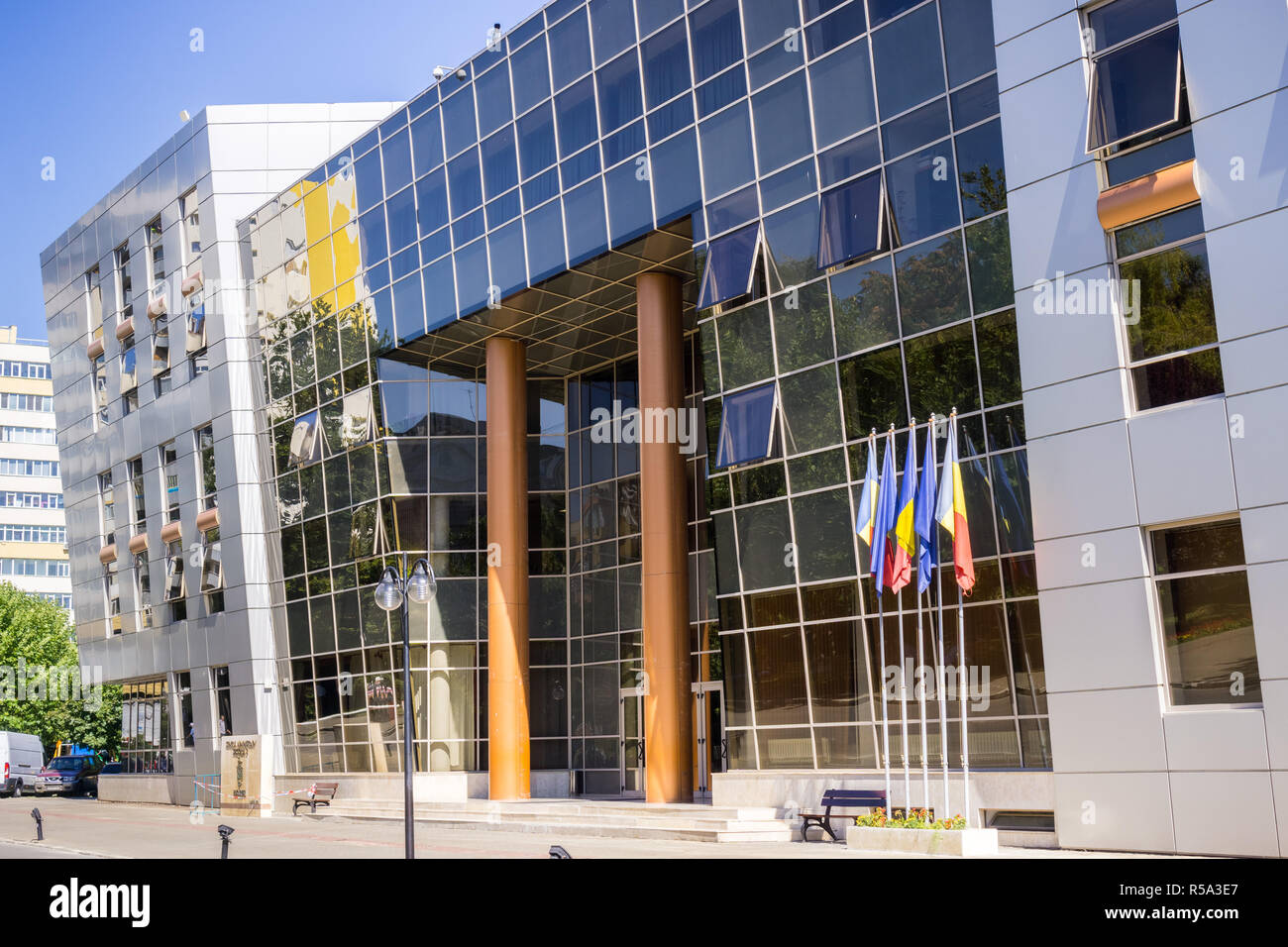 September 14, 2017 Bucharest/Romania - The District 2 City Hall building near Obor Market Stock Photo