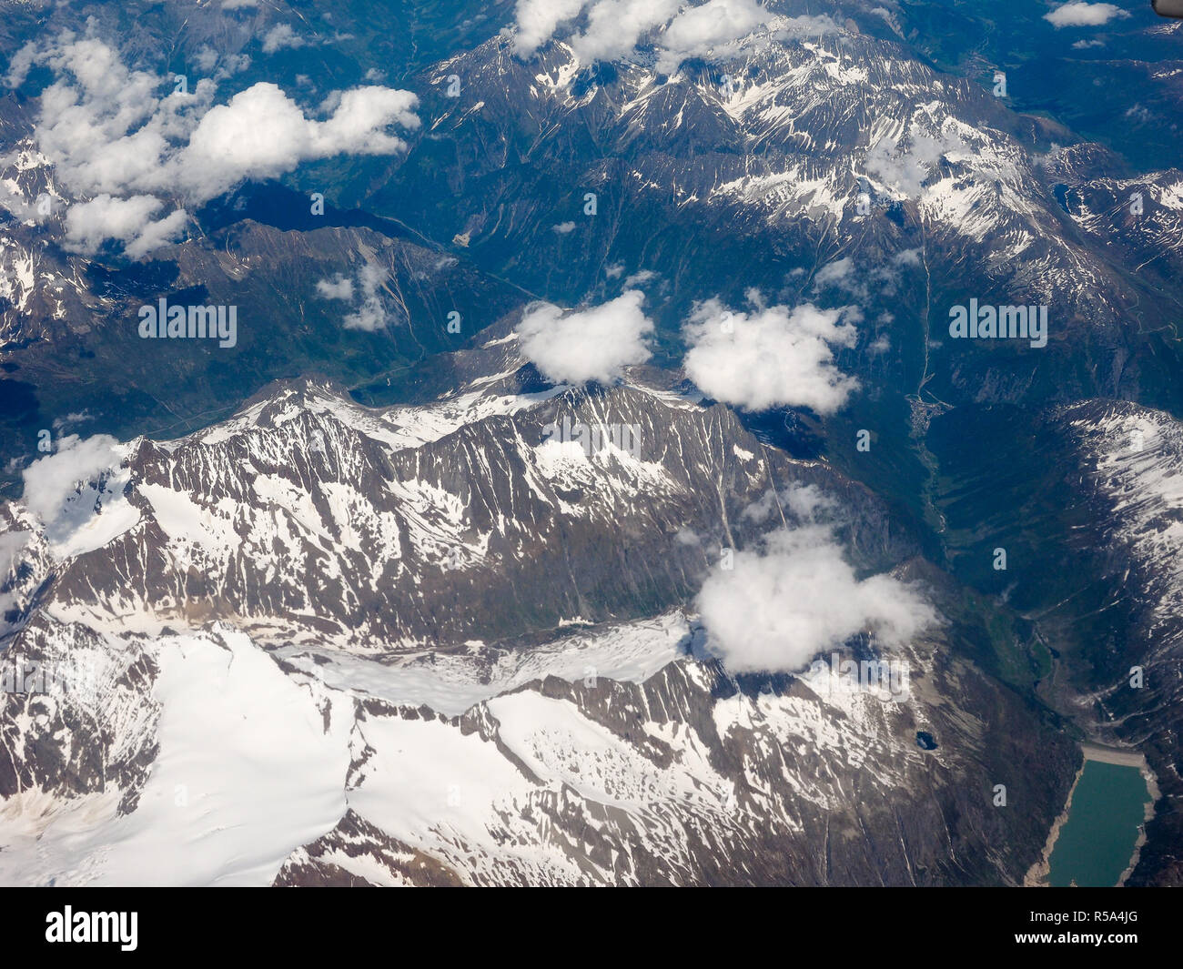 Aerial view of Swiss Alps Stock Photo - Alamy