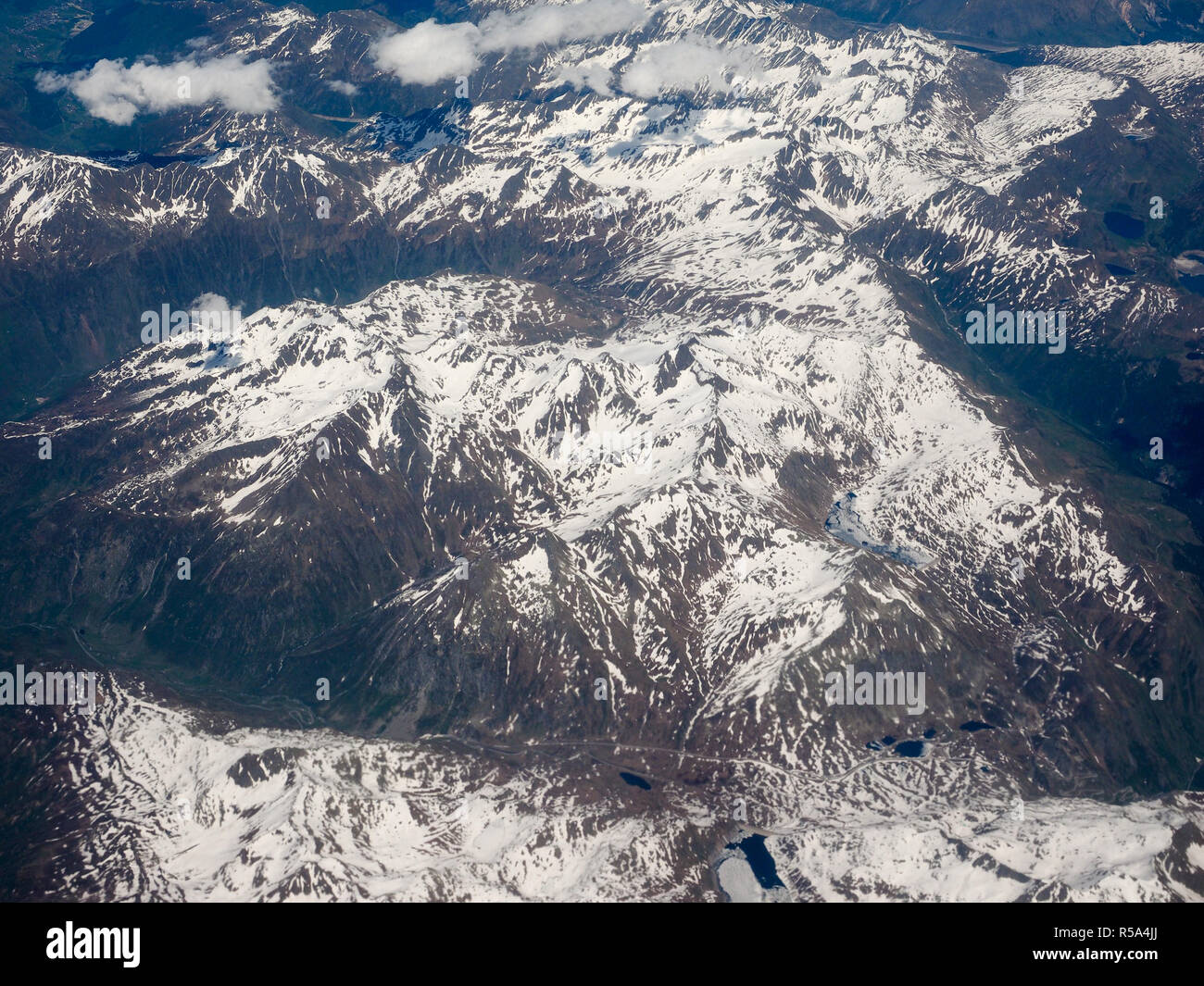 Aerial view of Swiss Alps Stock Photo - Alamy