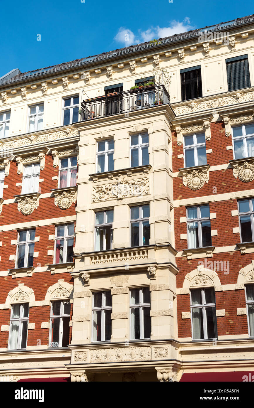 beautiful renovated old building in prenzlauer berg in berlin Stock Photo