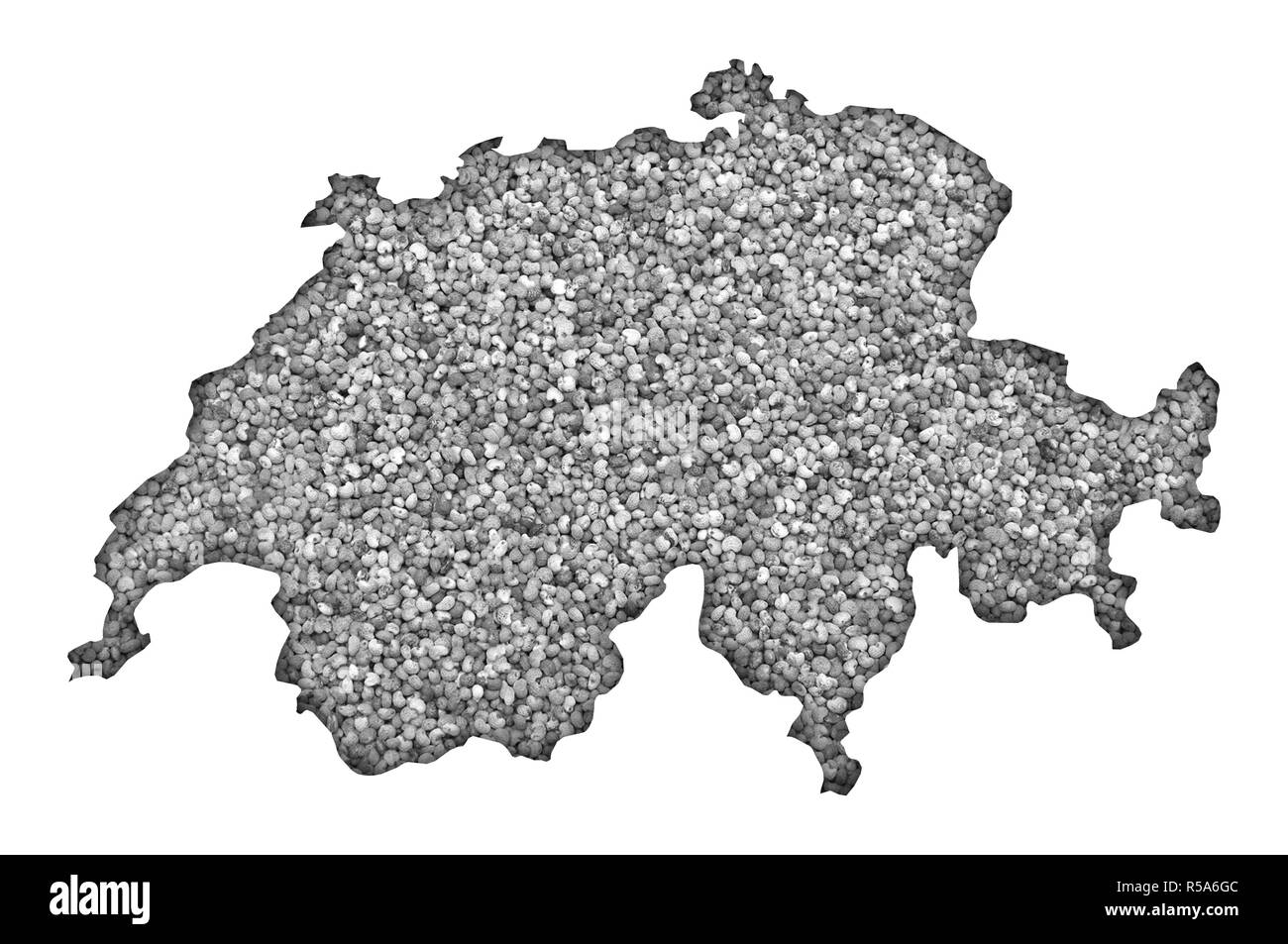 map of switzerland on texturer Stock Photo