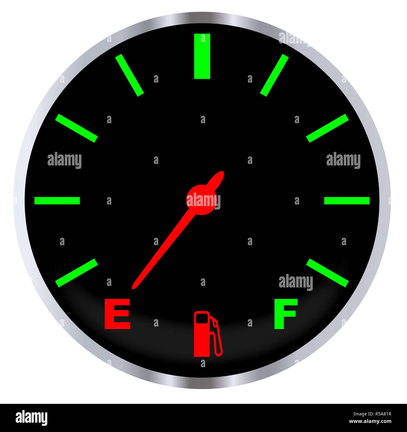 Empty Fuel Gauge Stock Photo Alamy