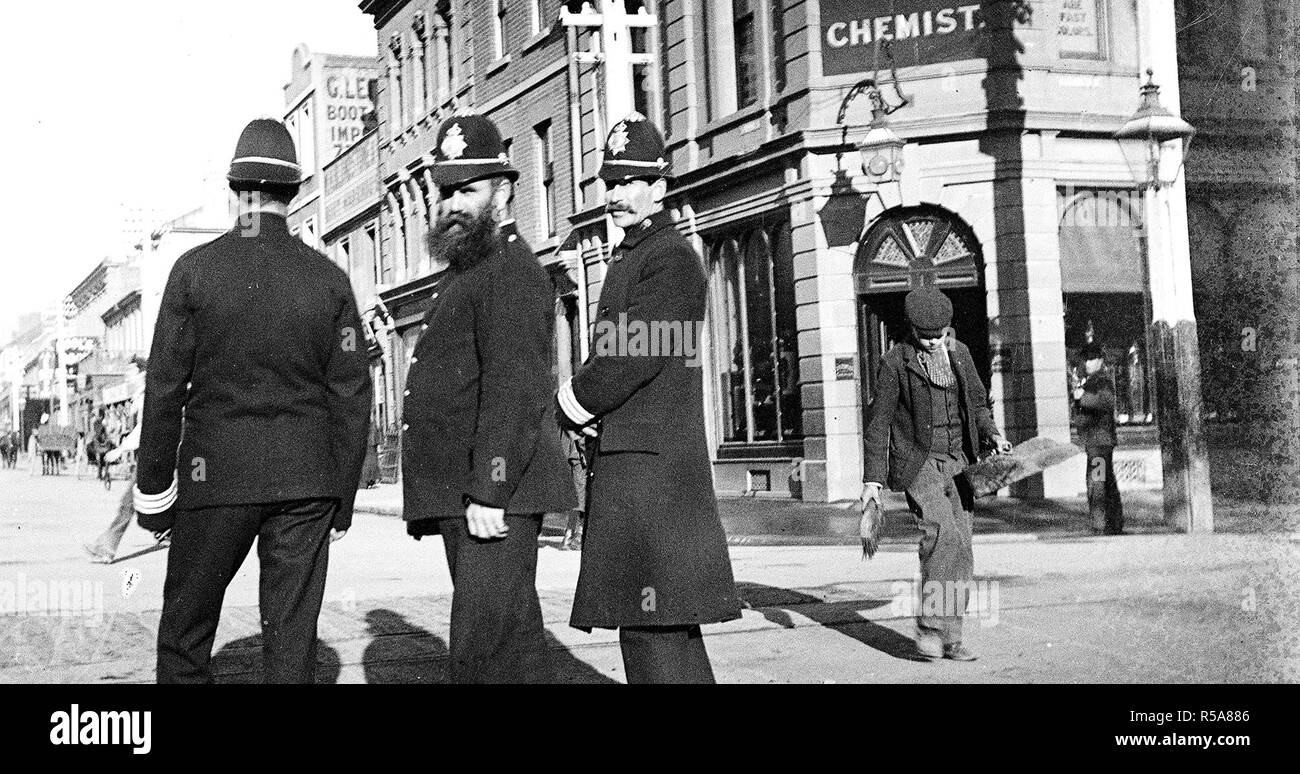 J.W. Toplis Chemists, Cnr of Liverpool and Elizabeth Streets Hobart (c1900) -- Mandatory Photo Credit: TAHO Stock Photo