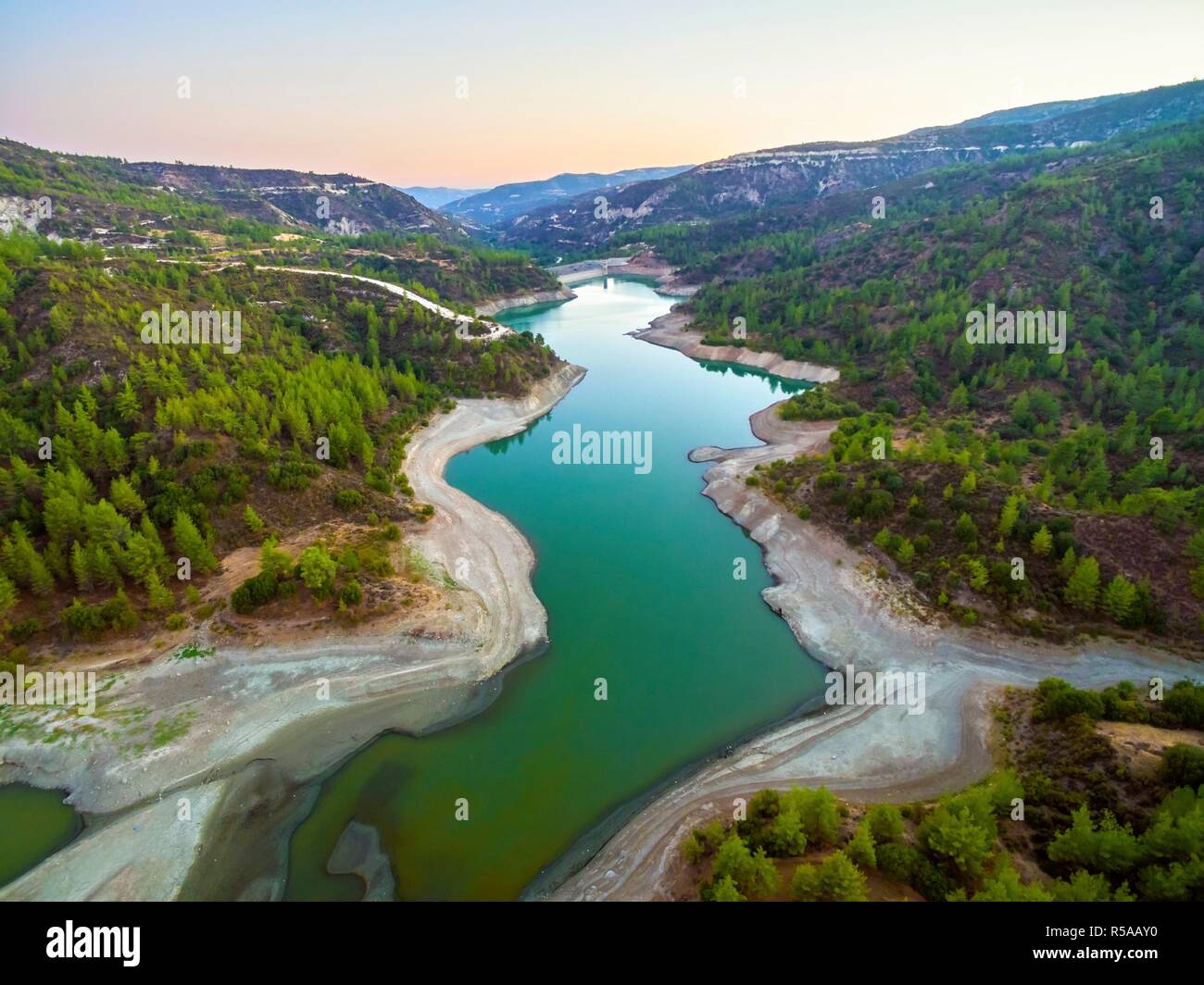 Aerial view dam reservoir cyprus hi-res stock photography and images ...