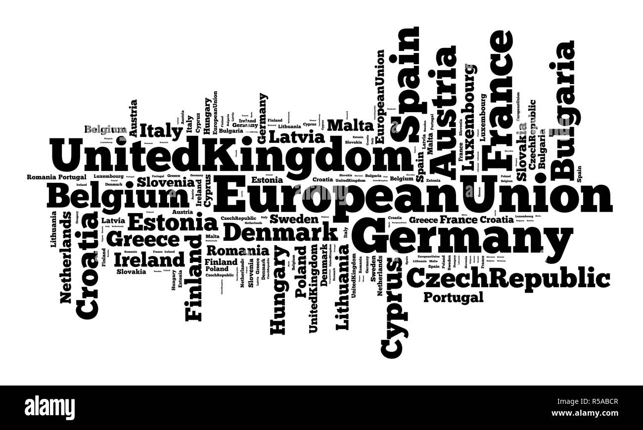 Nations in European union Stock Photo