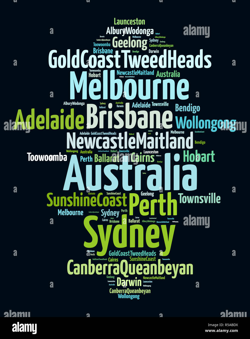Largest cities in australia stock photo alamy