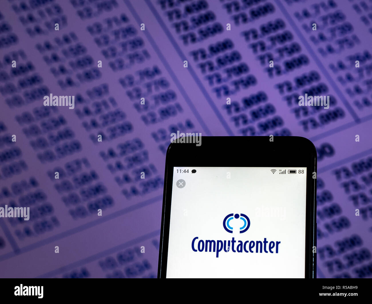 Computacenter Computer company logo seen displayed on smart phone. Stock Photo