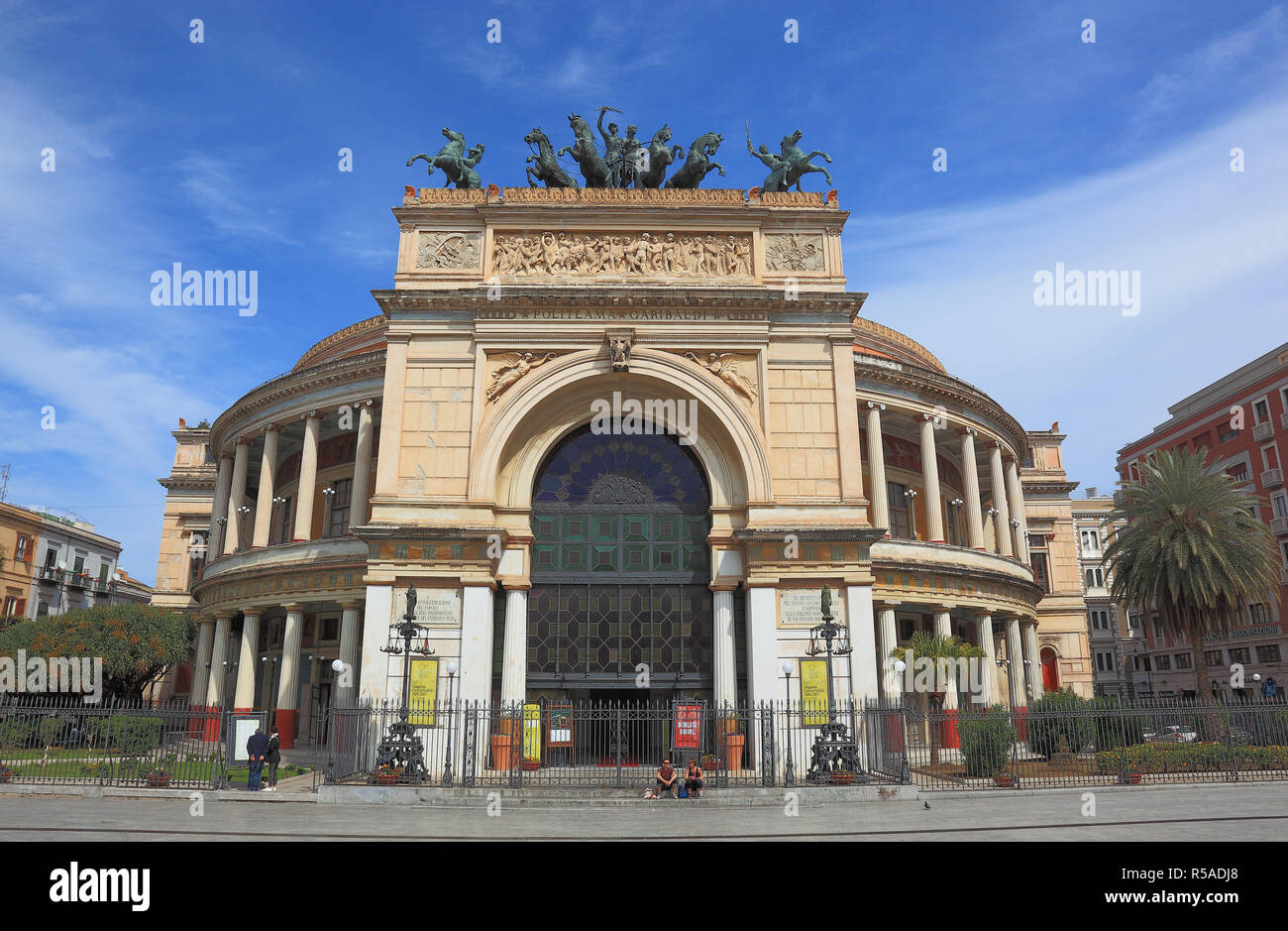 Teatro Politeama Garibaldi, Theater, Palermo, Sicily, Italy Stock Photo