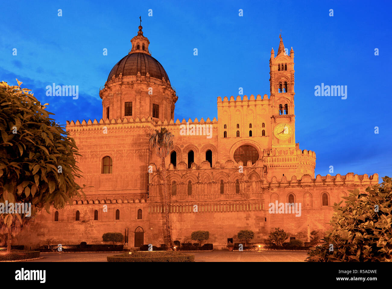 Cathedral Maria Santissima Assunta, Palermo, Sicily, Italy Stock Photo