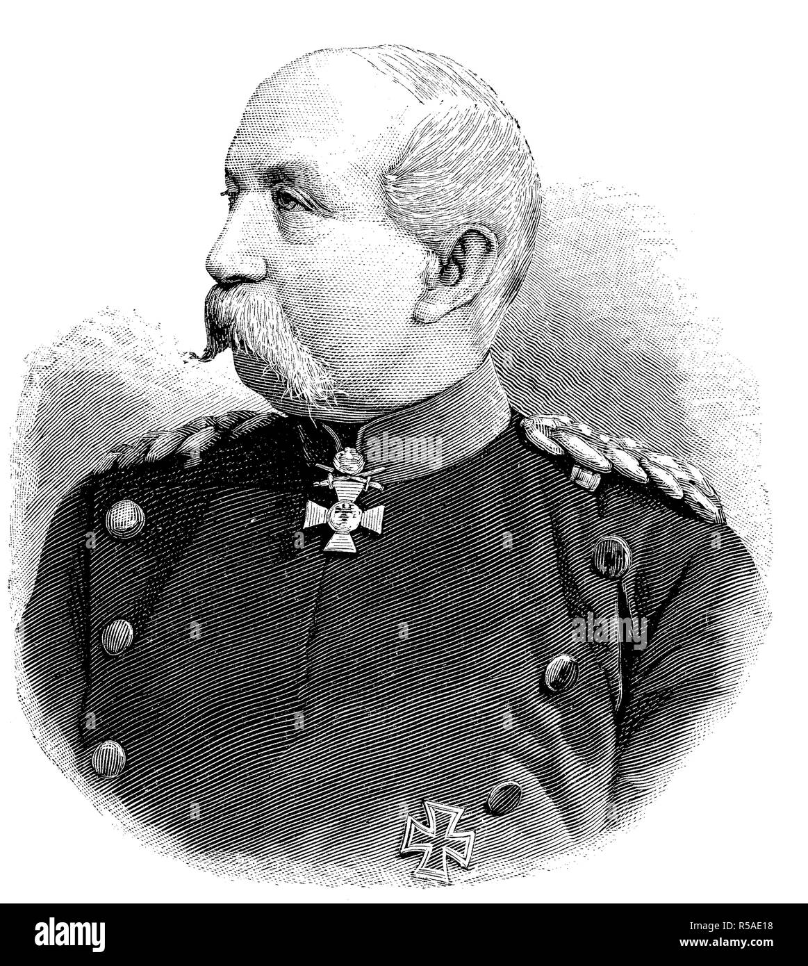 Gustav Adolf Oskar Wilhelm Freiherr von Meerscheidt-Huellessem, 15 October 1825, 26th December 1895, was a Prussian officer Stock Photo