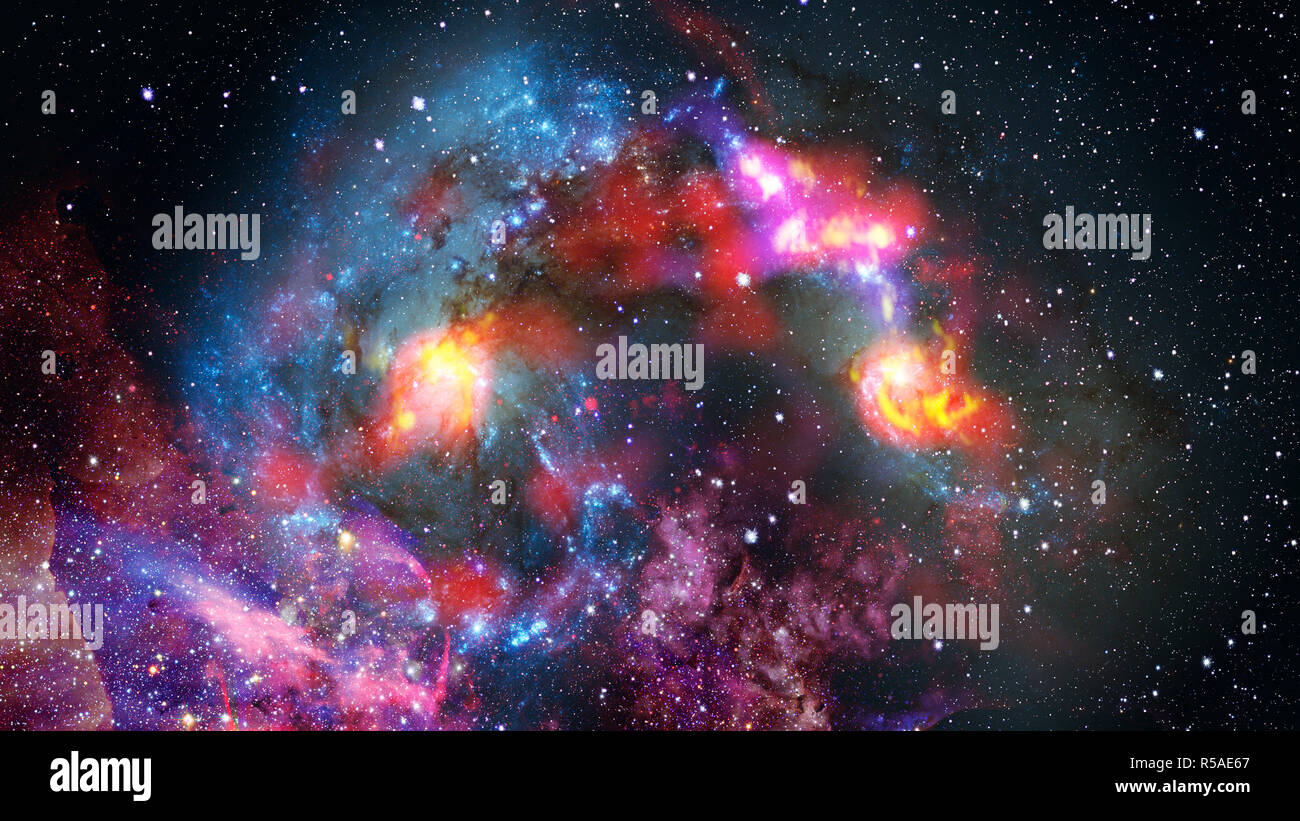 Universe filled with stars, nebula and galaxy. Elements of this image ...