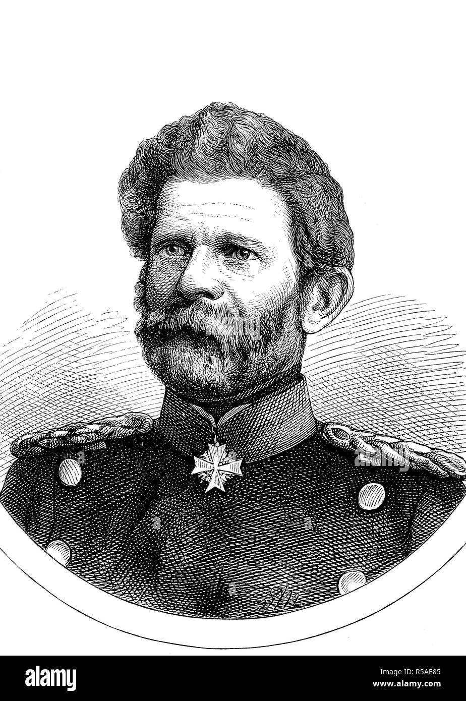 Edwin Karl Rochus Freiherr von Manteuffel, 24 February 1809, 17 June 1885, Prussian Field Marshal Stock Photo