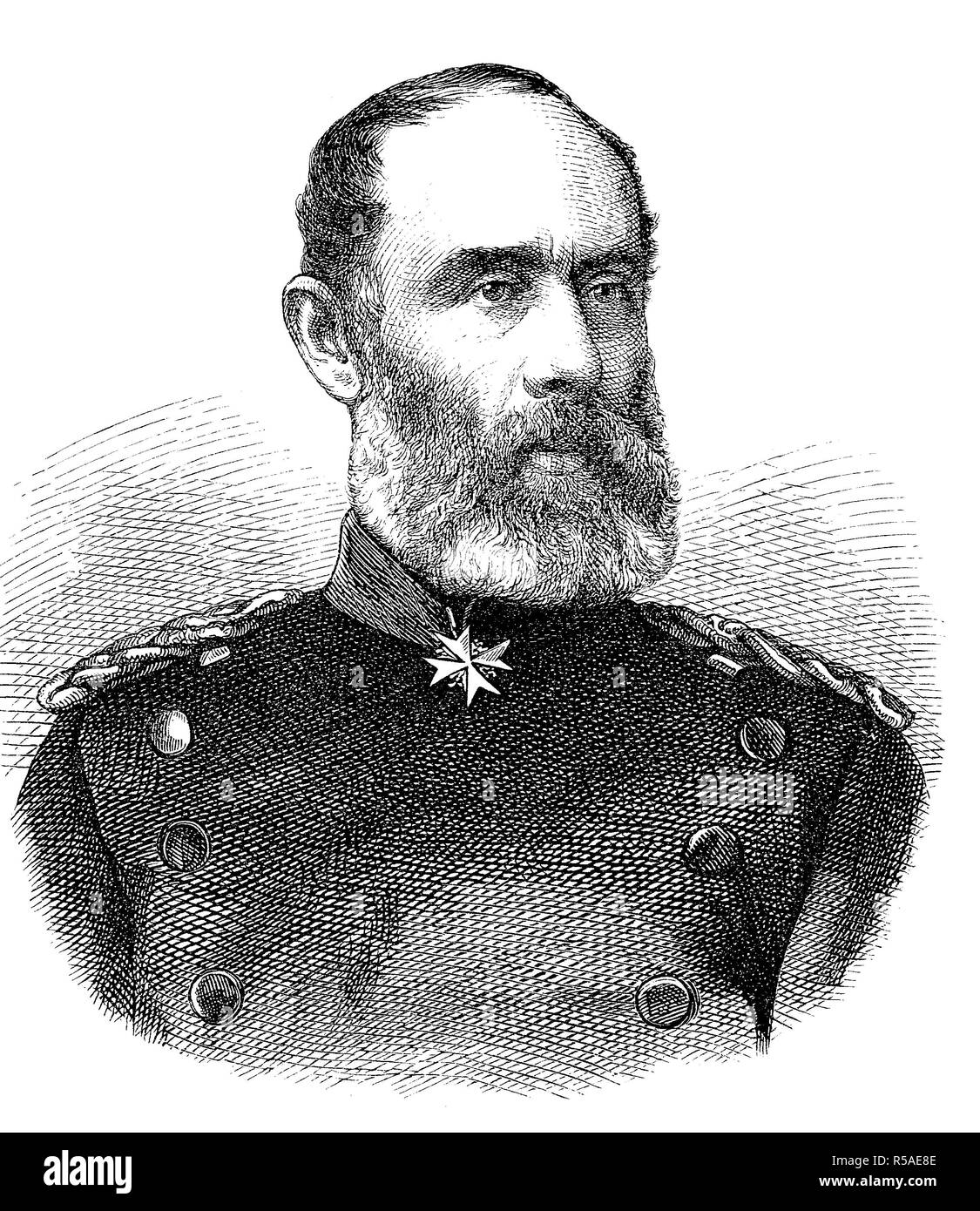 Friedrich Wilhelm Ludwig von Wittich, October 15, 1818, October 2, 1884, Prussian lieutenant general and member of the Reichstag Stock Photo